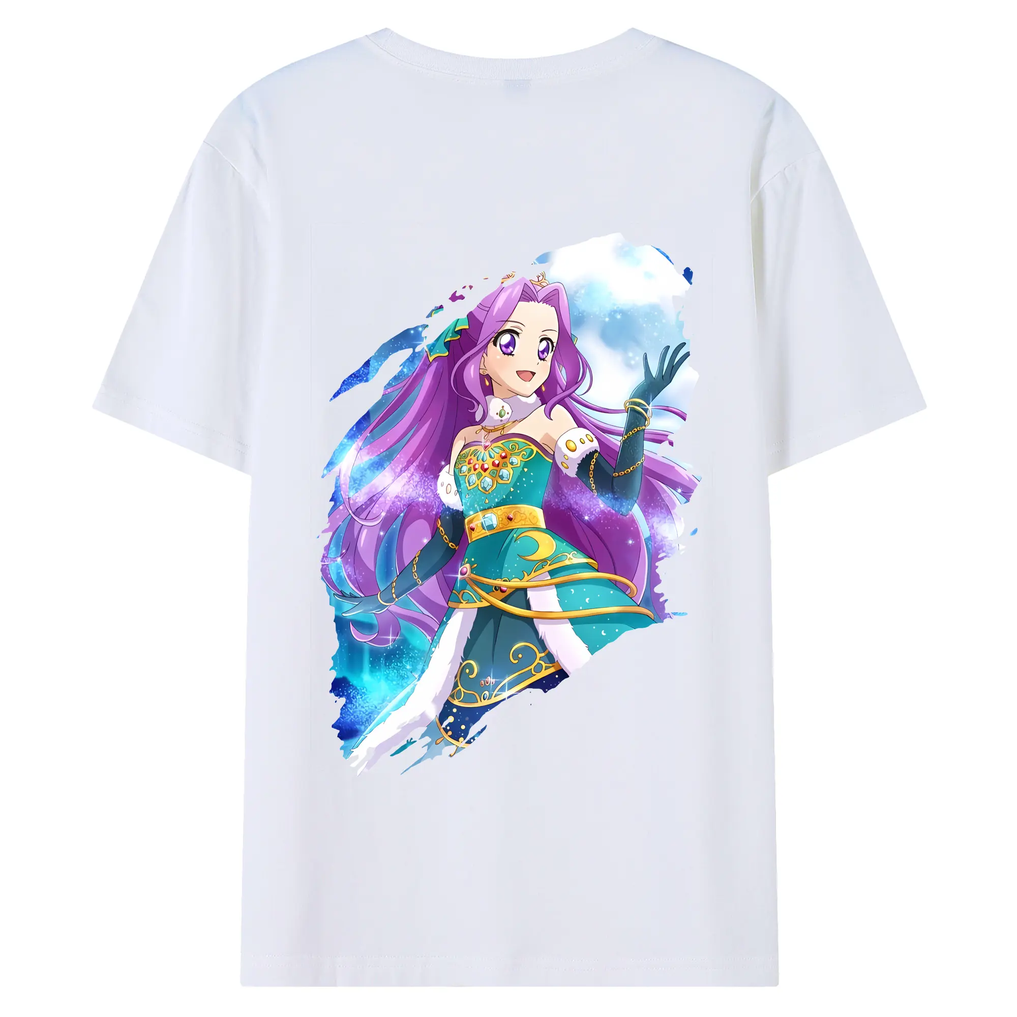 アイカツ グッズ 神崎 美月 - 綿100％ 半袖Tシャツ ・ バックプリント ・ 快適 通気性 ・ 日常使い 散歩 スポーツ用