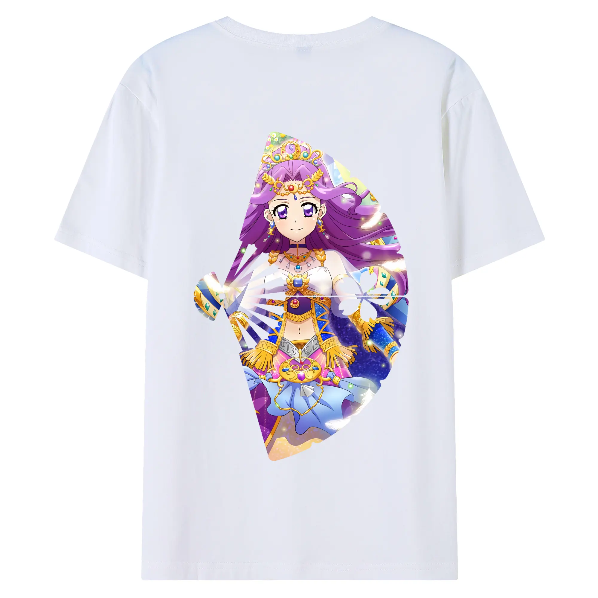 アイカツ グッズ 神崎 美月 - 綿100％ 半袖Tシャツ ・ バックプリント ・ 快適 通気性 ・ 日常使い 散歩 スポーツ用