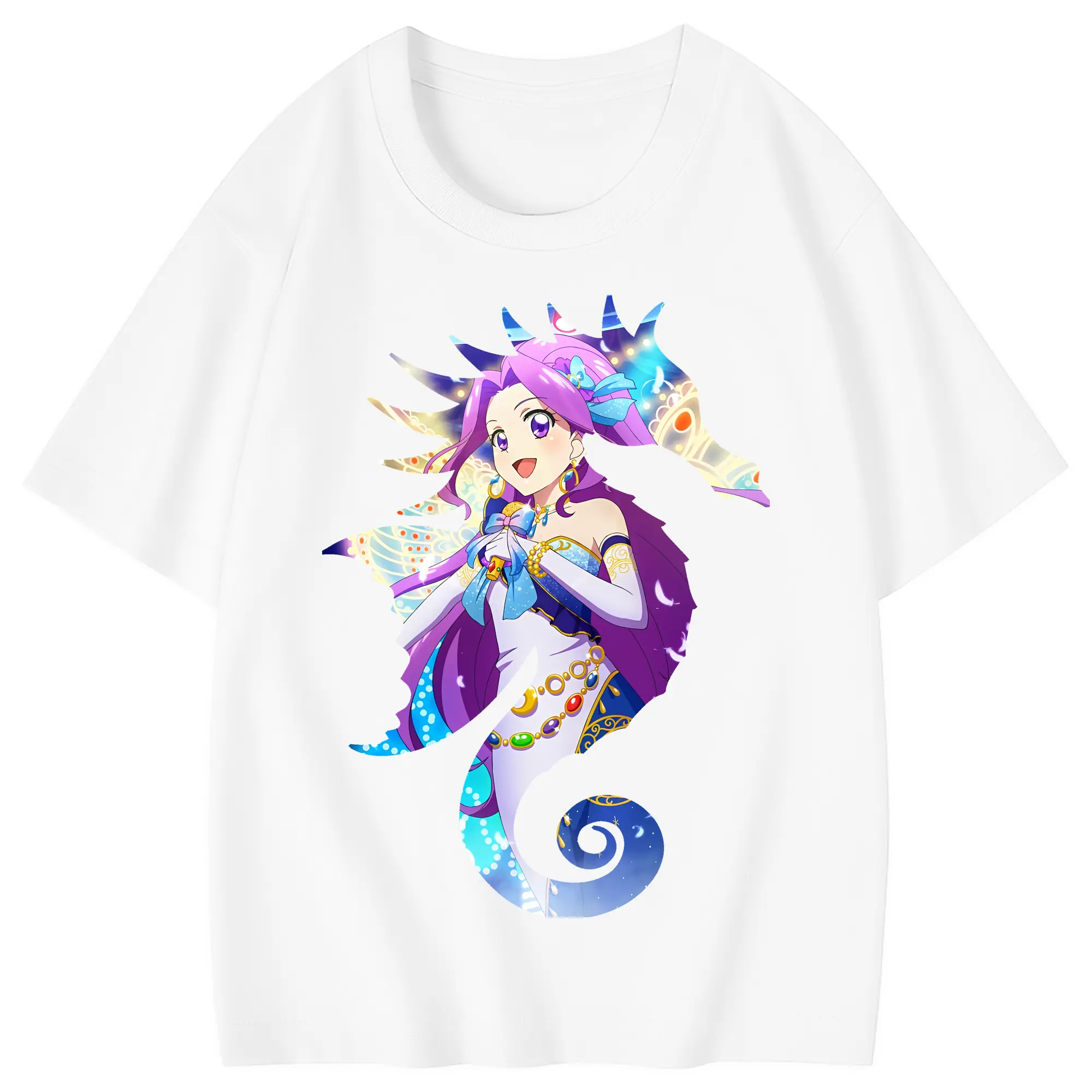 アイカツ グッズ 神崎 美月 - 綿100％ キッズTシャツ ・ フロントプリント ・ 快適 通気性 ・ スポーツ カジュアル 散歩用