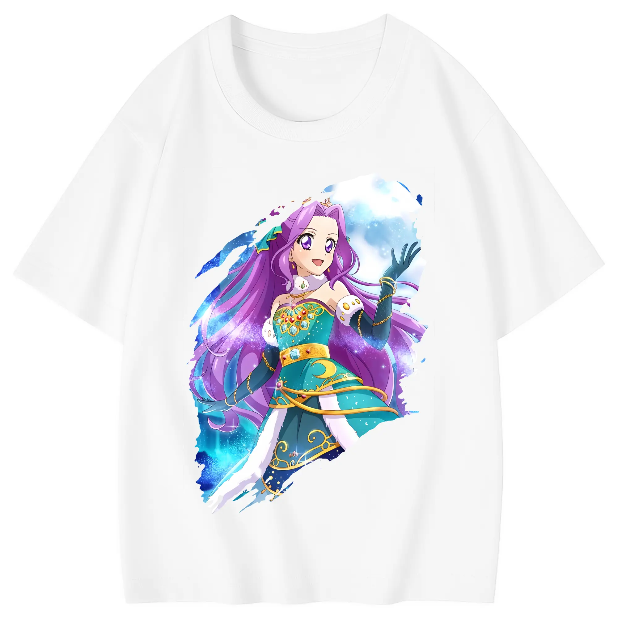 アイカツ グッズ 神崎 美月 - 綿100％ キッズTシャツ ・ フロントプリント ・ 快適 通気性 ・ スポーツ カジュアル 散歩用