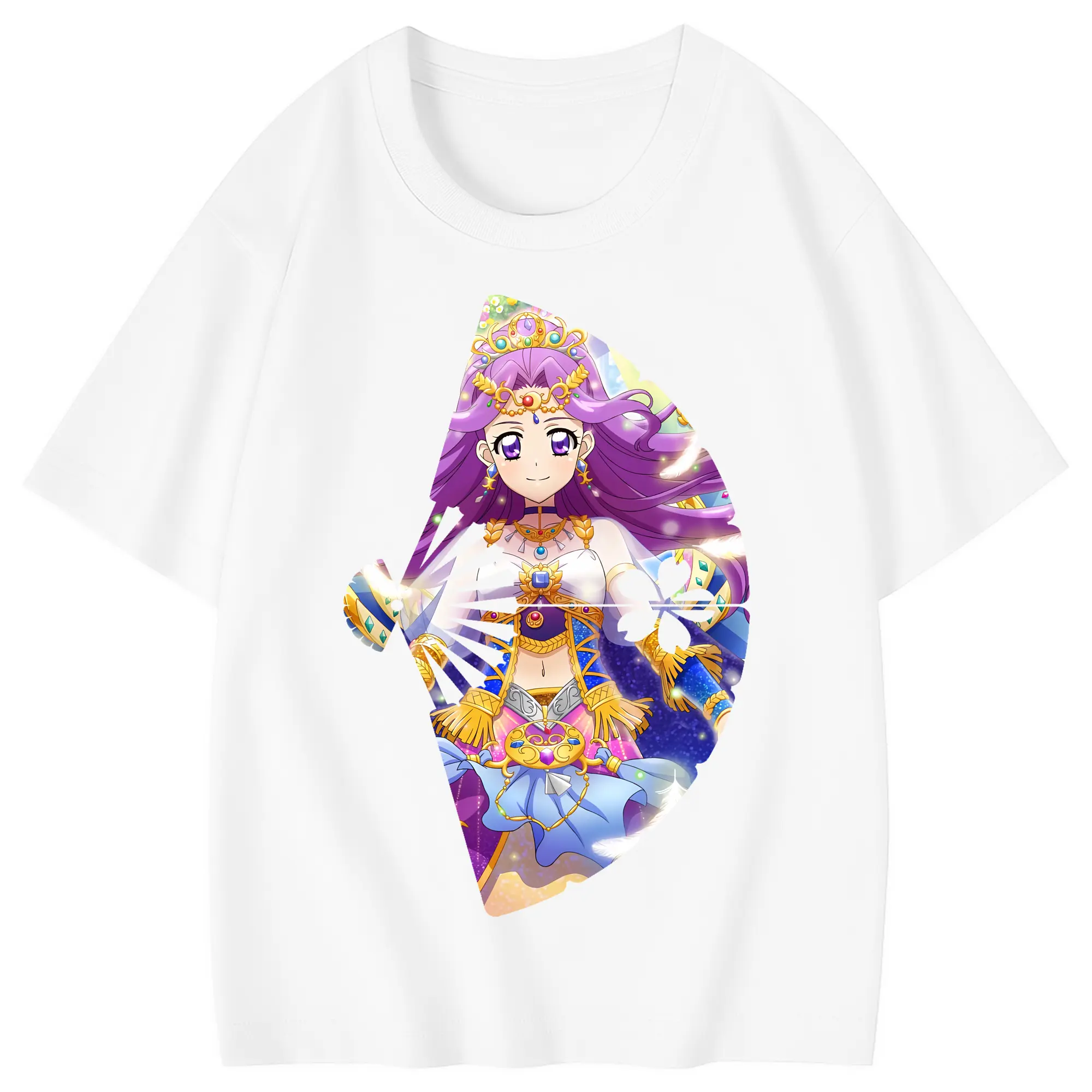 アイカツ グッズ 神崎 美月 - 綿100％ キッズTシャツ ・ フロントプリント ・ 快適 通気性 ・ スポーツ カジュアル 散歩用