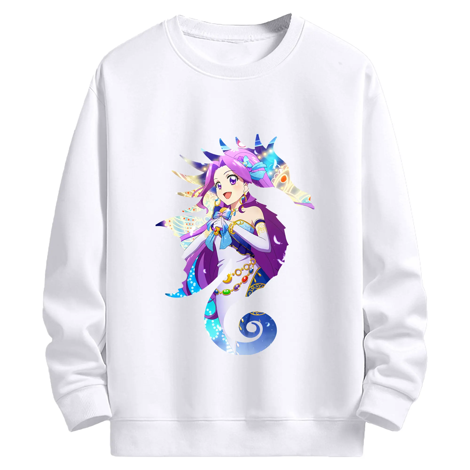 アイカツ グッズ 神崎 美月 - 高品質 クルーネック スウェット ・ コットン59％ ポリエステル41％ ・ ユニセックス 長袖 トレーナー ・ カジュアル デイリー スポーツ 散歩用