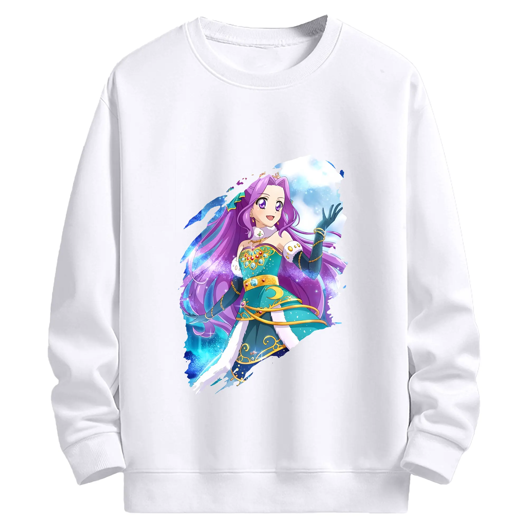 アイカツ グッズ 神崎 美月 - 高品質 クルーネック スウェット ・ コットン59％ ポリエステル41％ ・ ユニセックス 長袖 トレーナー ・ カジュアル デイリー スポーツ 散歩用