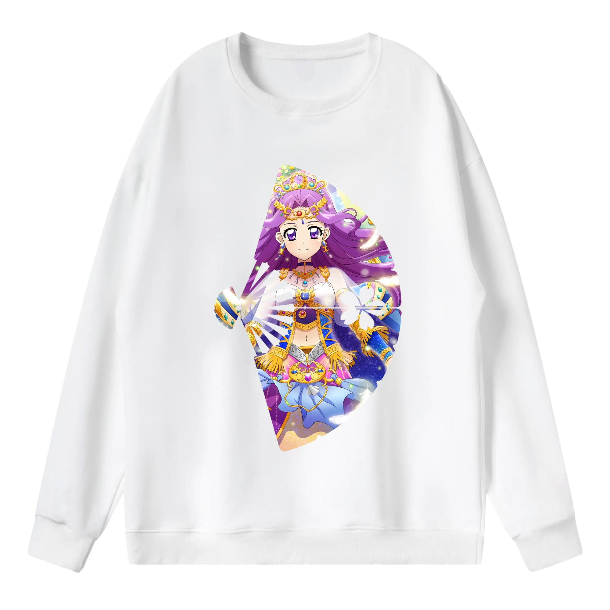 アイカツ グッズ 神崎 美月 - 薄手 クルーネック スウェット 裏毛260g · ポリエステル 春秋向け カジュアル 男女兼用 · トレーナー デイリー スポーツ 散歩に最適