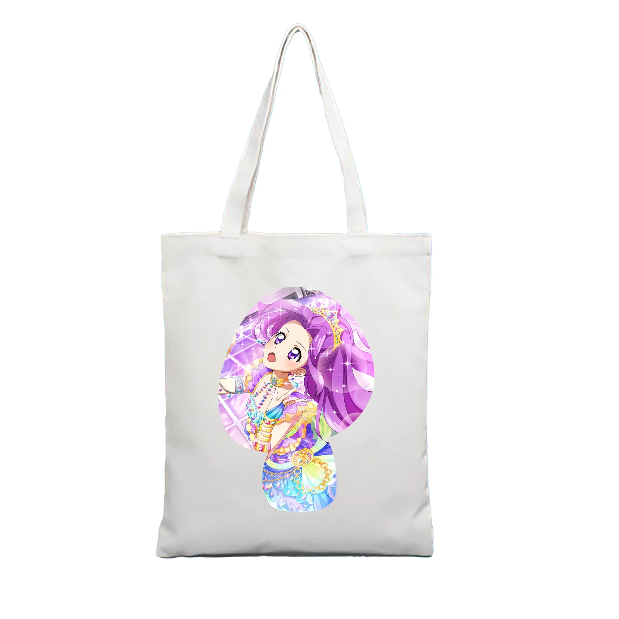 アイカツ グッズ 神崎 美月 - 縦型キャンバス手提げバッグ（トートバッグ） ・ キャンバス素材 ・ ショッピング用 ・ 軽量 丈夫 お手入れ簡単