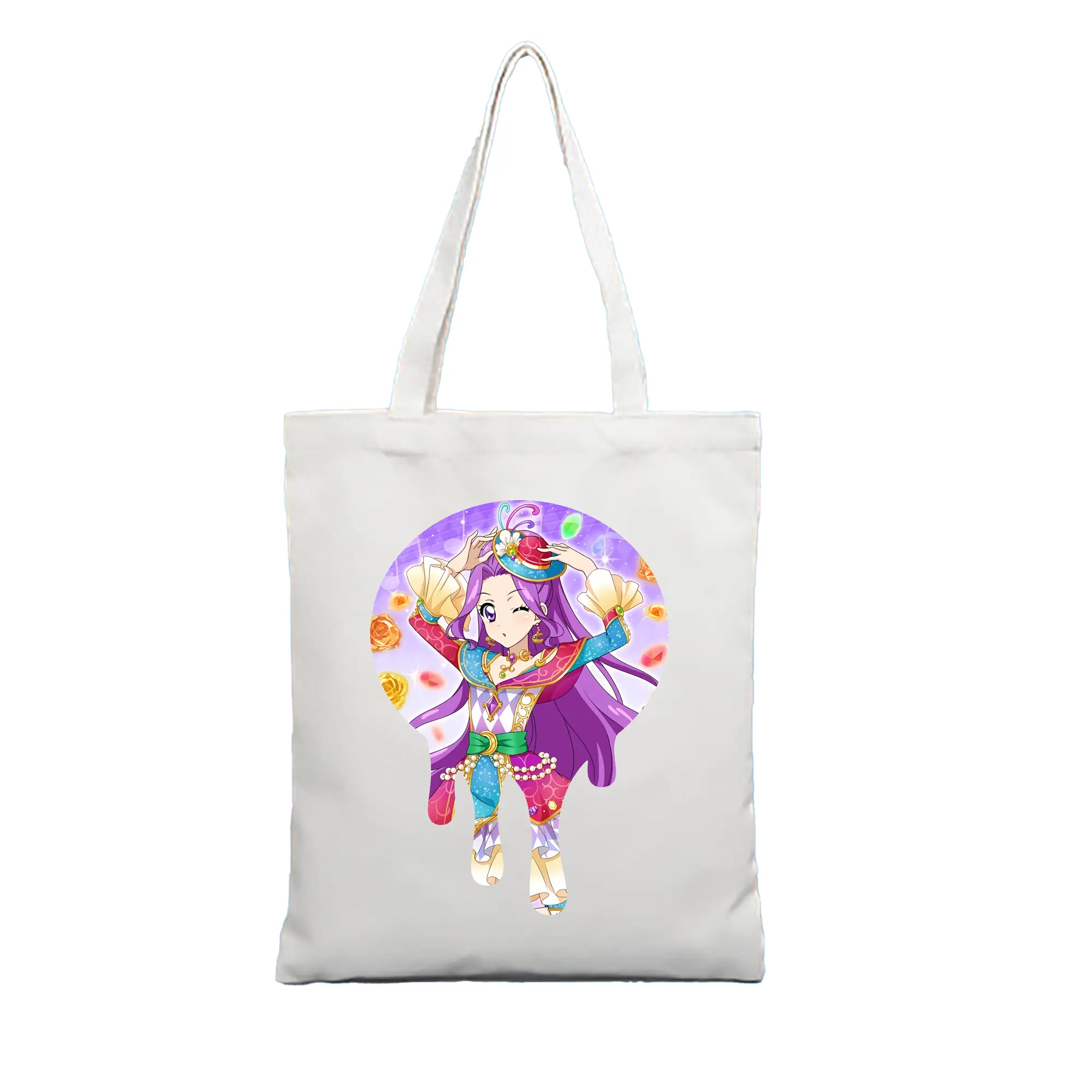 アイカツ グッズ 神崎 美月 - 縦型キャンバス手提げバッグ（トートバッグ） ・ キャンバス素材 ・ ショッピング用 ・ 軽量 丈夫 お手入れ簡単