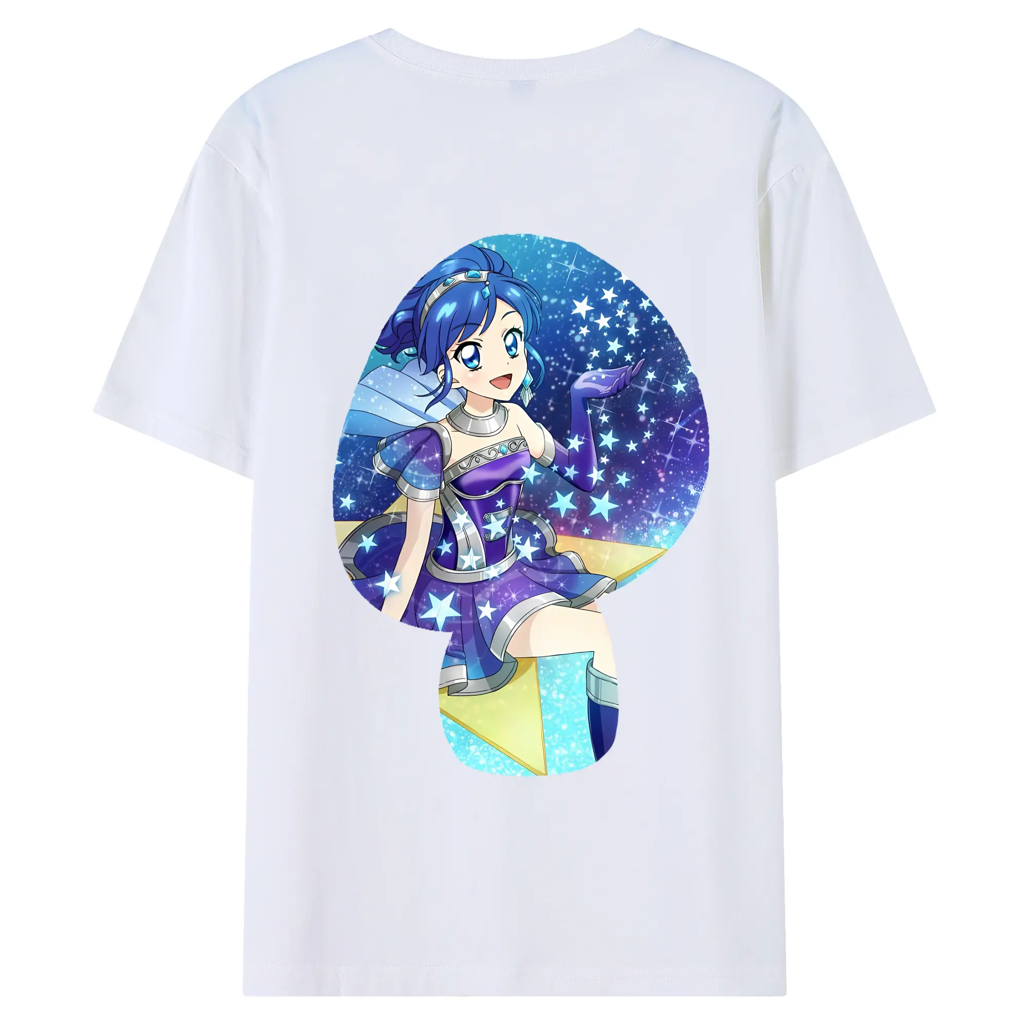 アイカツ グッズ 霧矢 あおい - 綿100％ 半袖Tシャツ ・ バックプリント ・ 快適 通気性 ・ 日常使い 散歩 スポーツ用