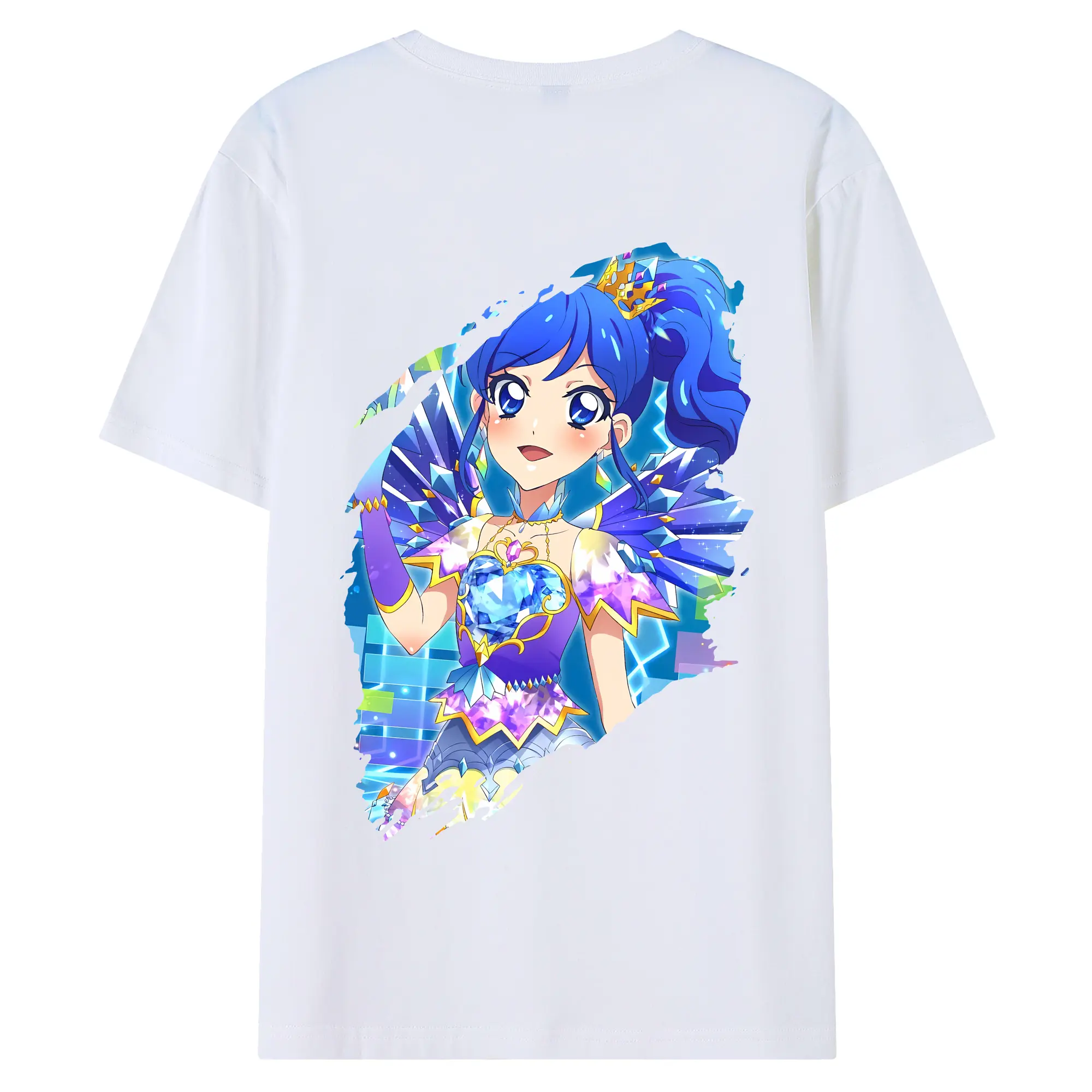 アイカツ グッズ 霧矢 あおい - 綿100％ 半袖Tシャツ ・ バックプリント ・ 快適 通気性 ・ 日常使い 散歩 スポーツ用