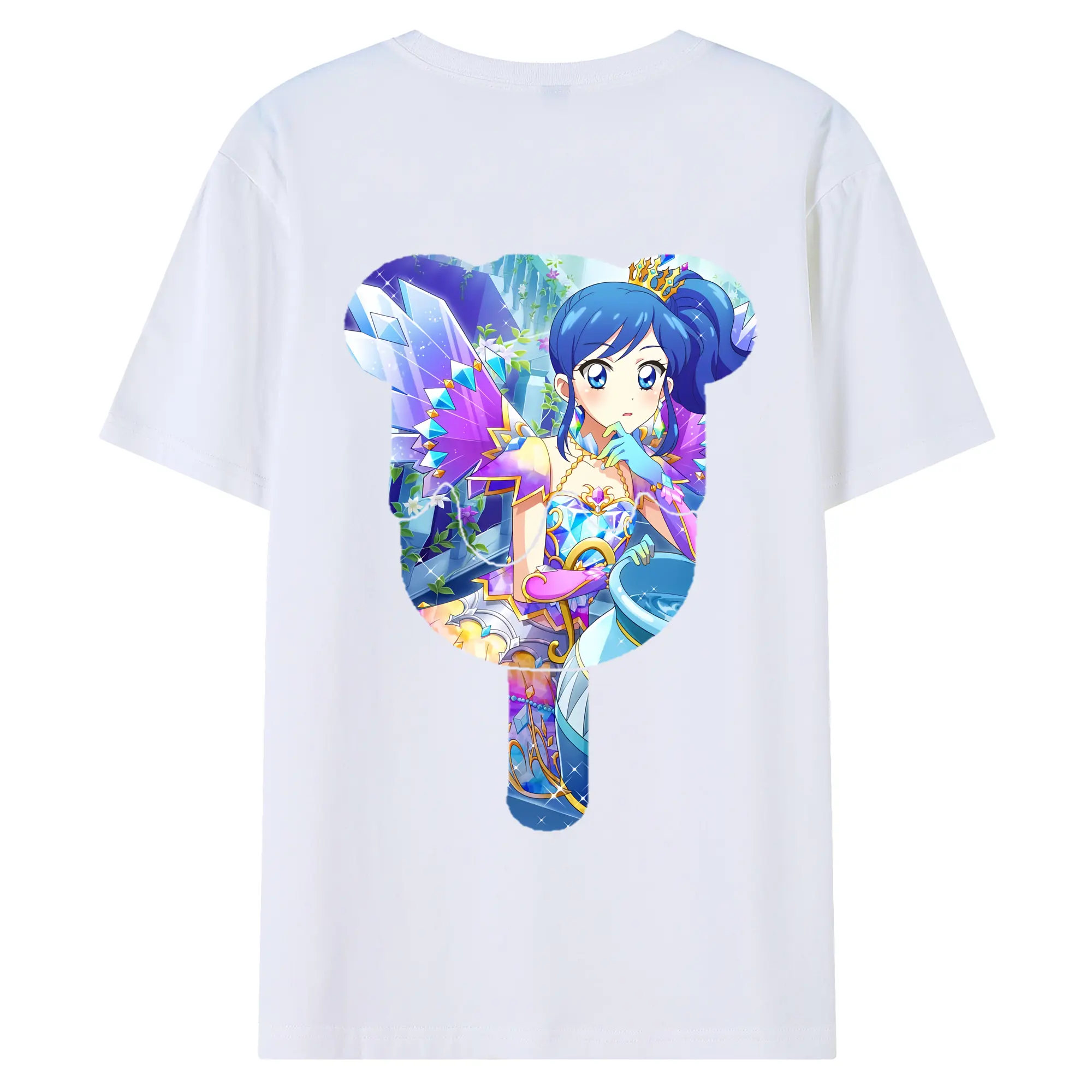 アイカツ グッズ 霧矢 あおい - 綿100％ 半袖Tシャツ ・ バックプリント ・ 快適 通気性 ・ 日常使い 散歩 スポーツ用