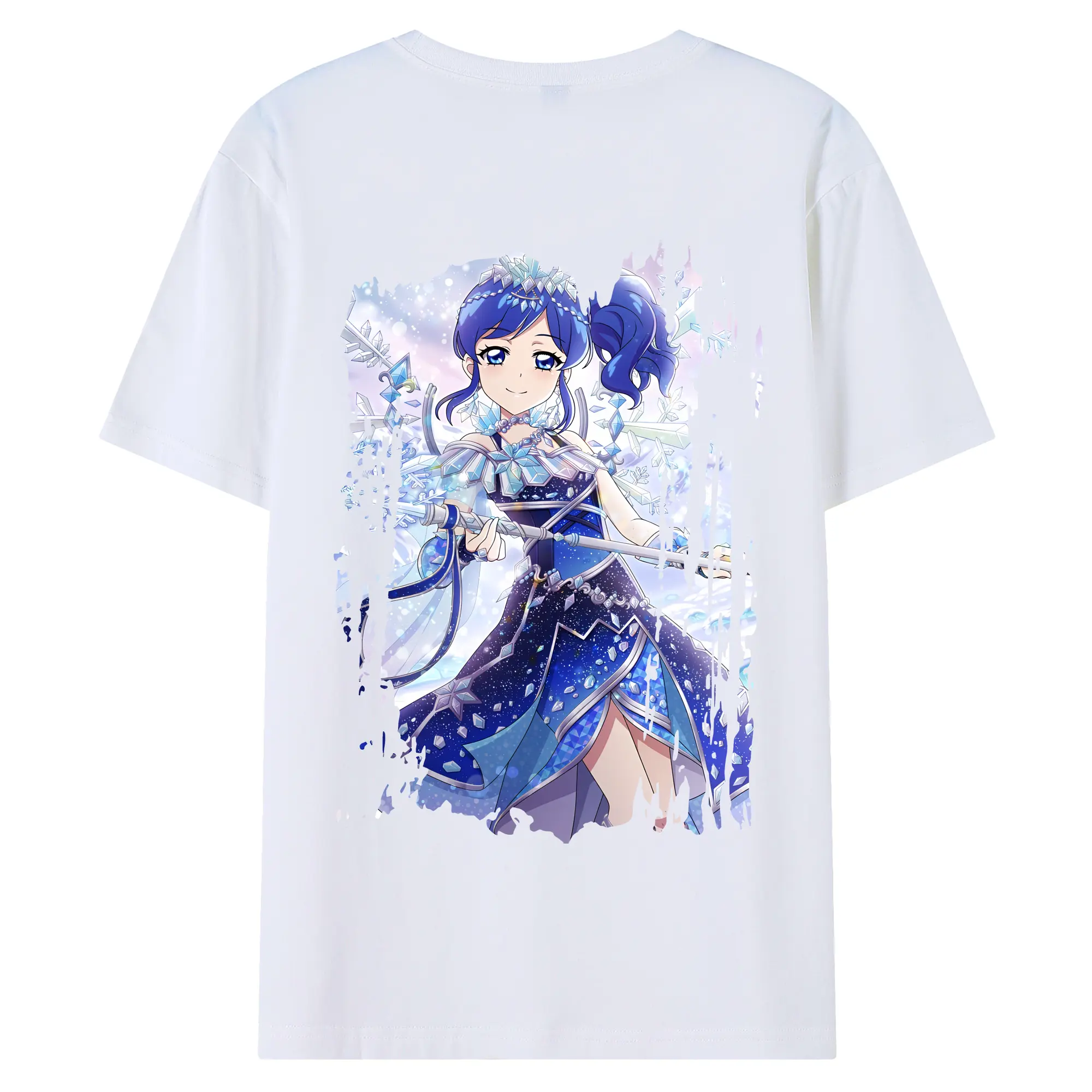 アイカツ グッズ 霧矢 あおい - 綿100％ 半袖Tシャツ ・ バックプリント ・ 快適 通気性 ・ 日常使い 散歩 スポーツ用