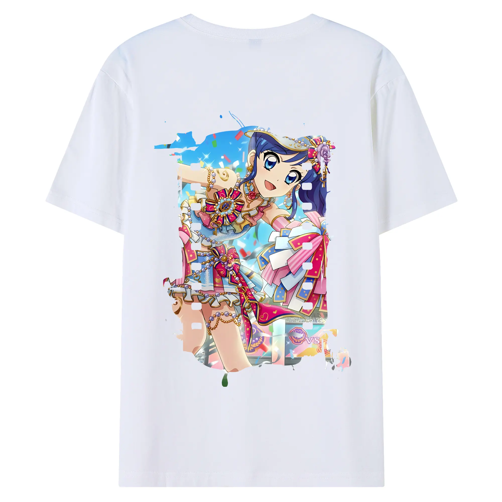 アイカツ グッズ 霧矢 あおい - 綿100％ 半袖Tシャツ ・ バックプリント ・ 快適 通気性 ・ 日常使い 散歩 スポーツ用