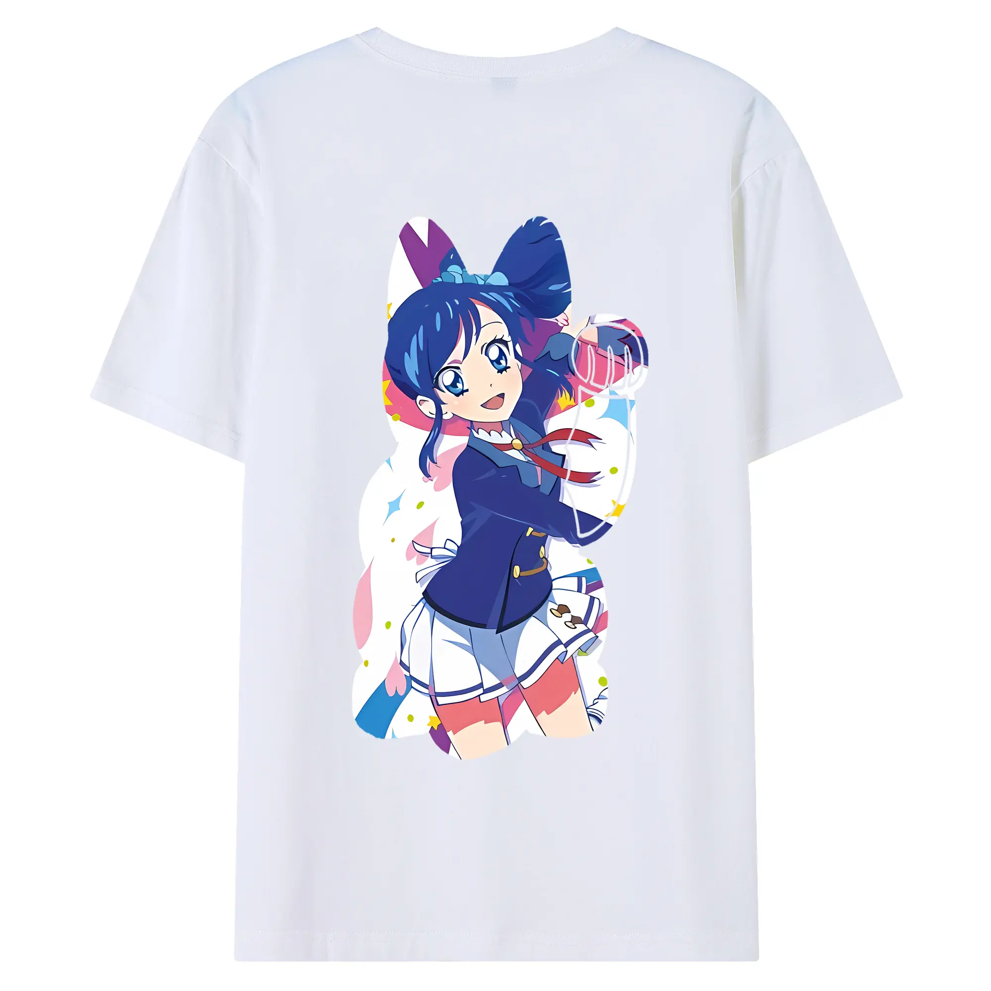 アイカツ グッズ 霧矢 あおい - 綿100％ 半袖Tシャツ ・ バックプリント ・ 快適 通気性 ・ 日常使い 散歩 スポーツ用