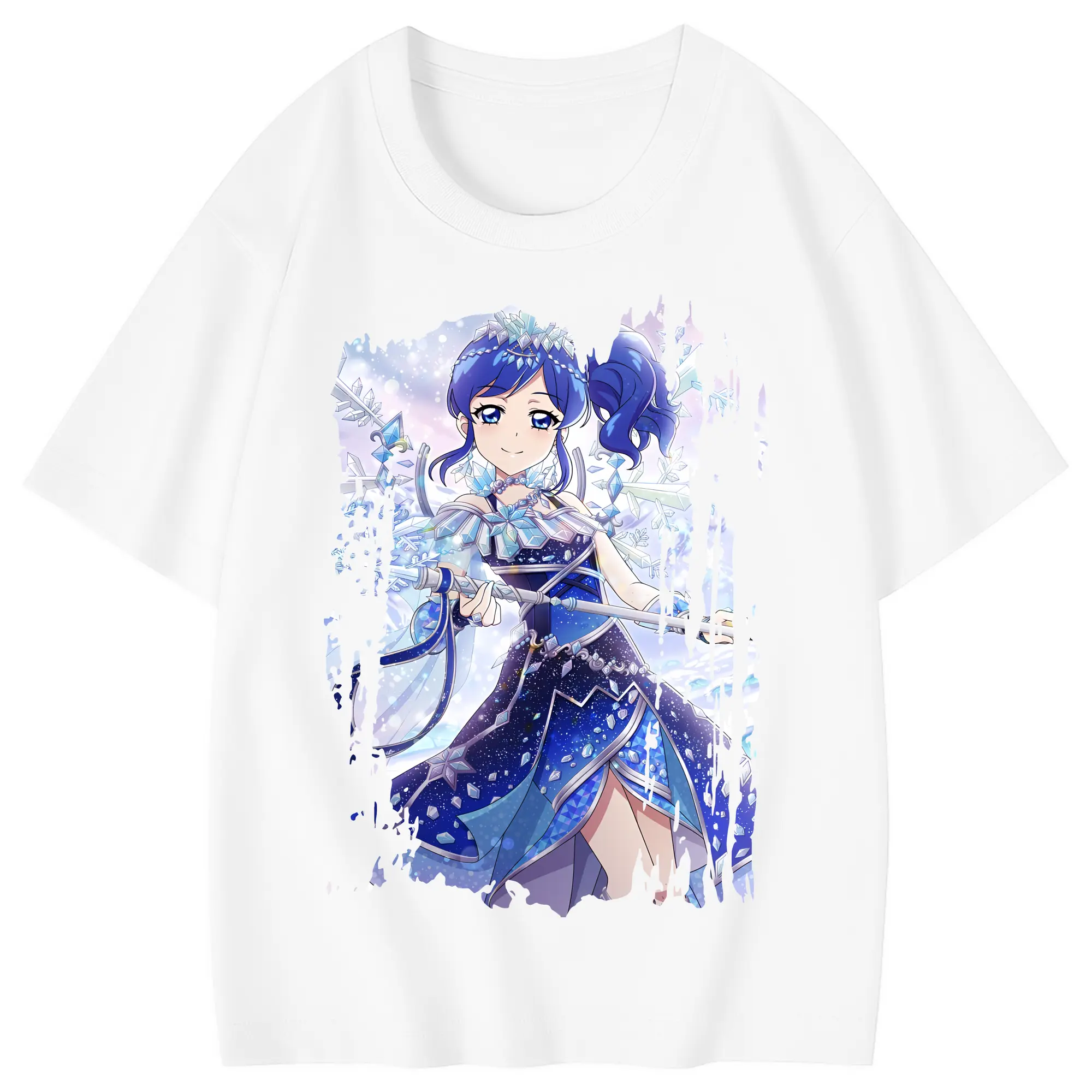 アイカツ グッズ 霧矢 あおい - 綿100％ キッズTシャツ ・ フロントプリント ・ 快適 通気性 ・ スポーツ カジュアル 散歩用