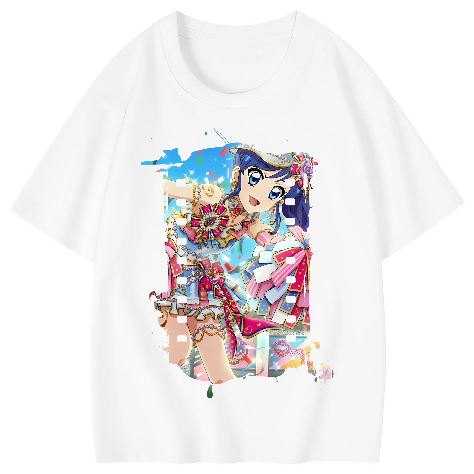 アイカツ グッズ 霧矢 あおい - 綿100％ キッズTシャツ ・ フロントプリント ・ 快適 通気性 ・ スポーツ カジュアル 散歩用