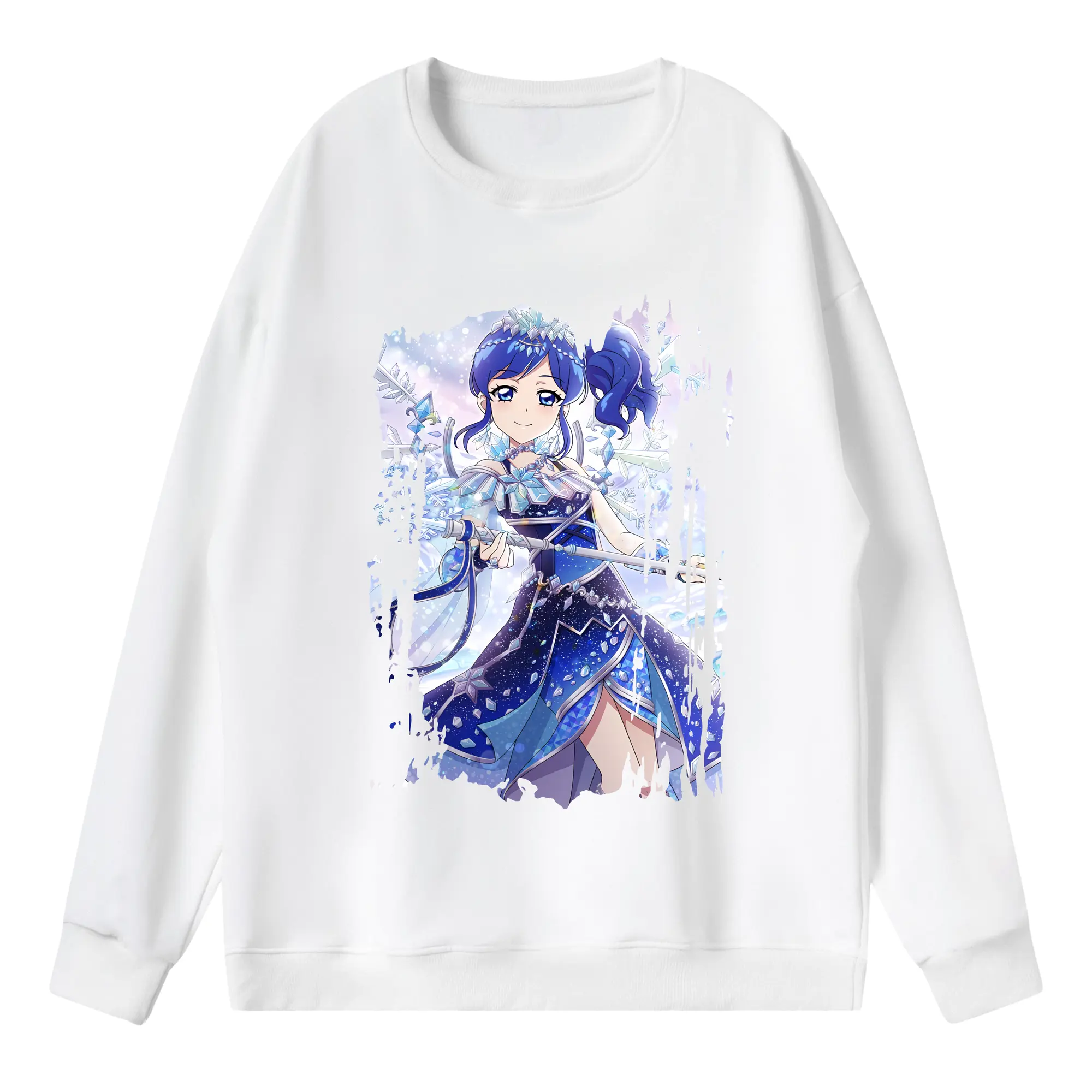 アイカツ グッズ 霧矢 あおい - 薄手 クルーネック スウェット 裏毛260g · ポリエステル 春秋向け カジュアル 男女兼用 · トレーナー デイリー スポーツ 散歩に最適