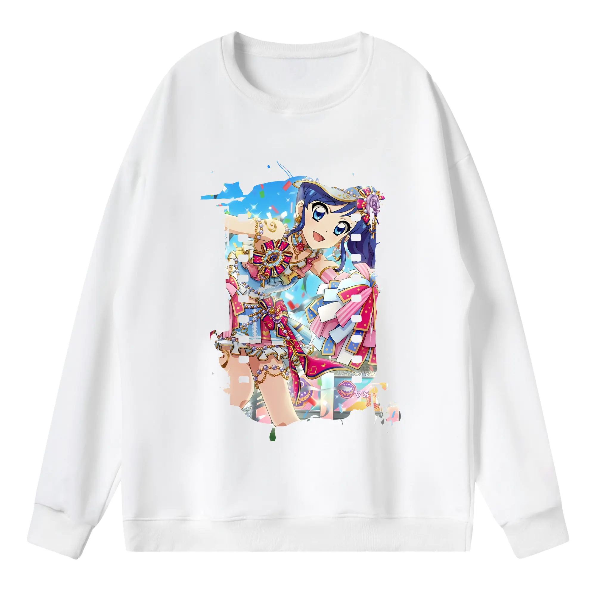 アイカツ グッズ 霧矢 あおい - 薄手 クルーネック スウェット 裏毛260g · ポリエステル 春秋向け カジュアル 男女兼用 · トレーナー デイリー スポーツ 散歩に最適