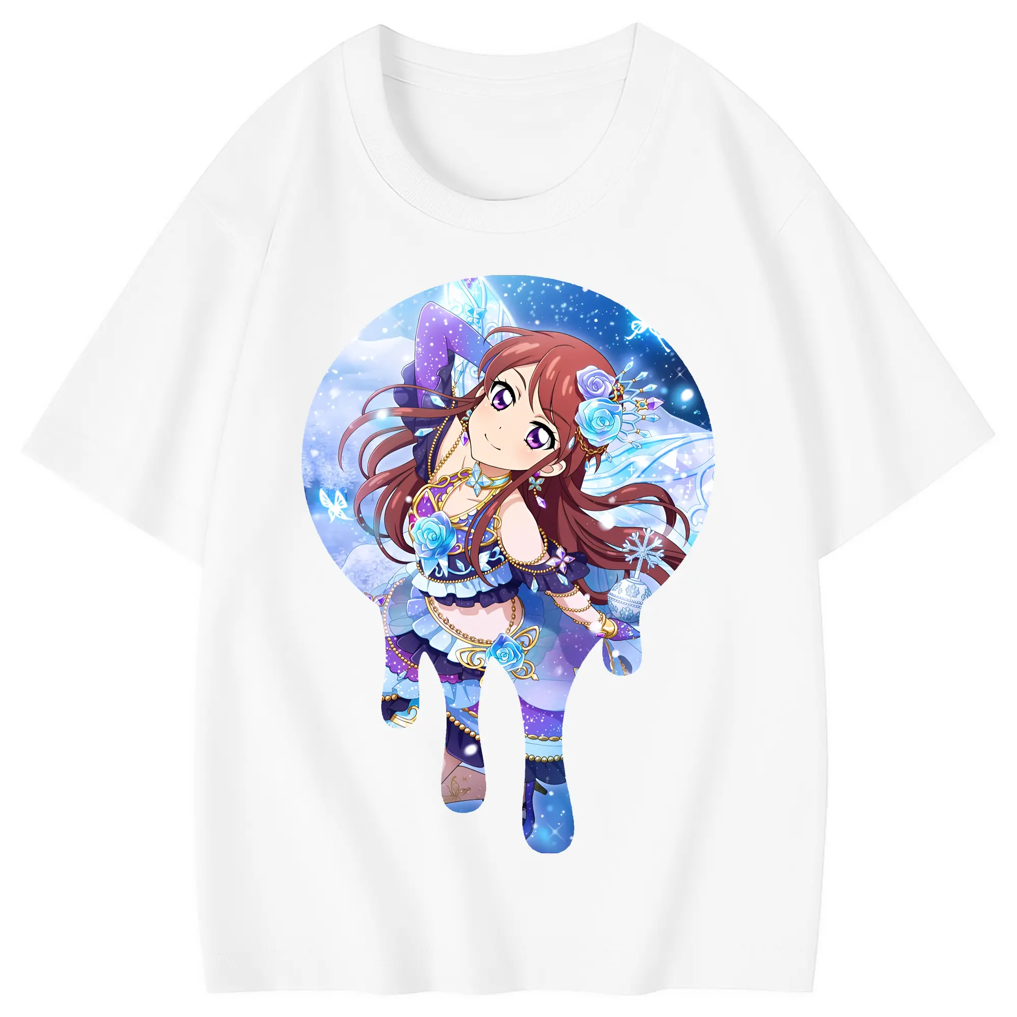 アイカツ グッズ 紫吹 蘭 - 綿100％ キッズTシャツ ・ フロントプリント ・ 快適 通気性 ・ スポーツ カジュアル 散歩用