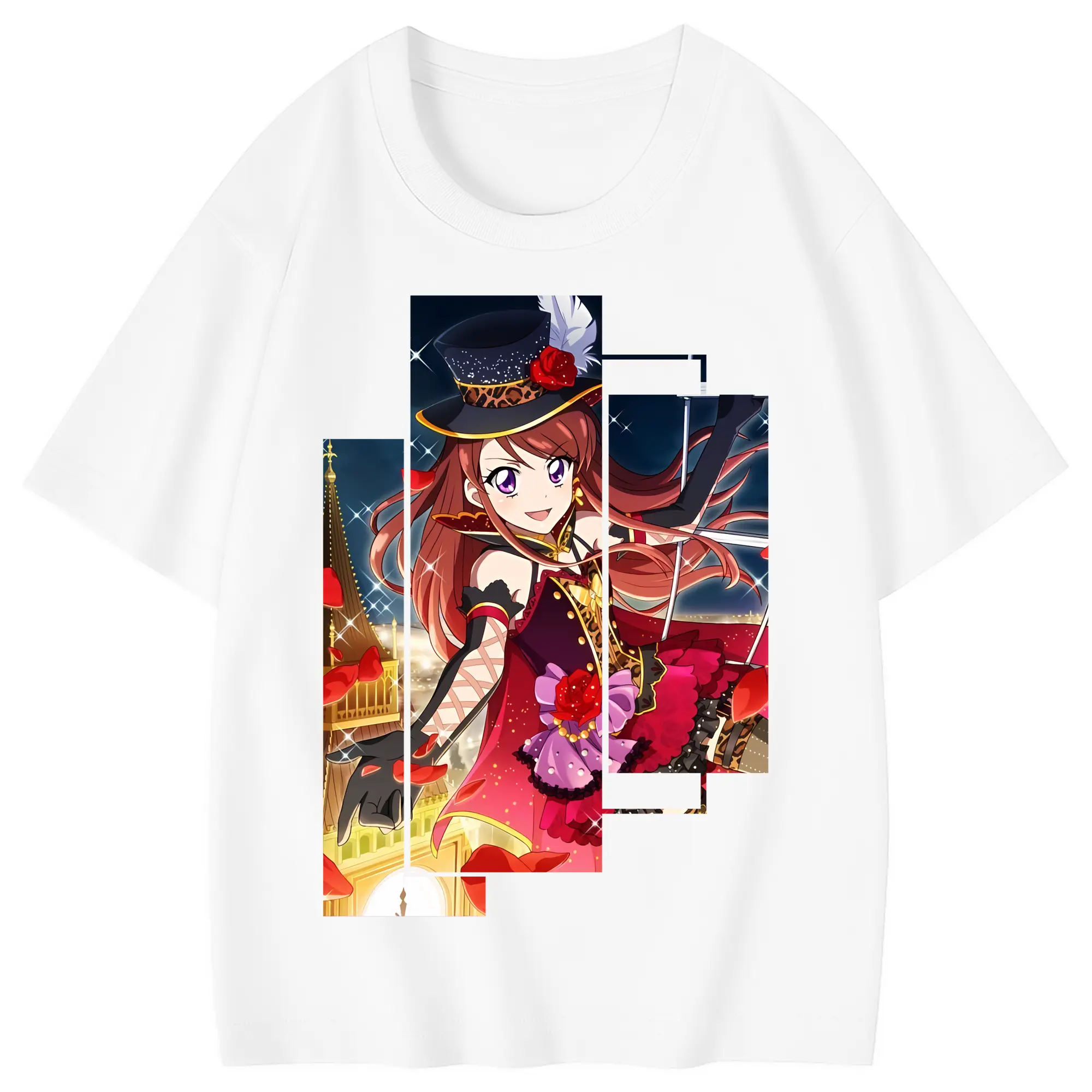 アイカツ グッズ 紫吹 蘭 - 綿100％ キッズTシャツ ・ フロントプリント ・ 快適 通気性 ・ スポーツ カジュアル 散歩用
