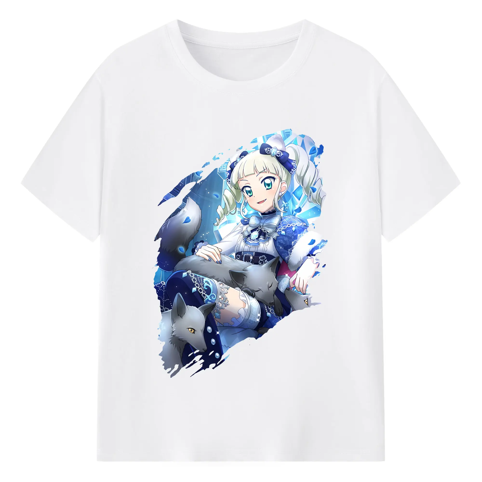 アイカツ グッズ 藤堂 ユリカ - 綿100％ 半袖Tシャツ ・ フロントプリント ・ 快適 通気性 ・ 日常使い 散歩 スポーツ用