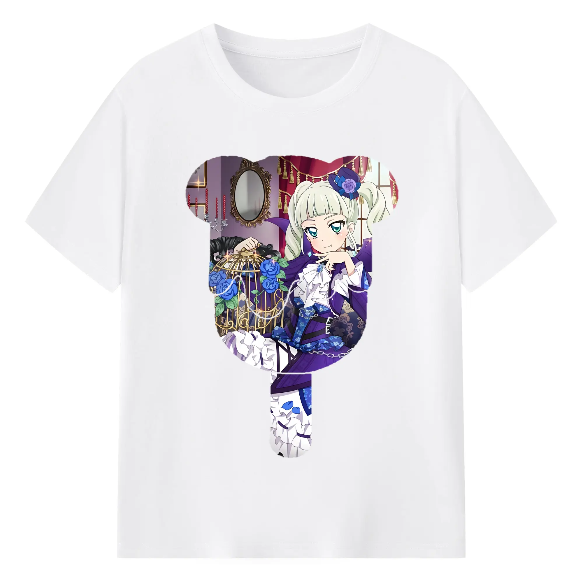 アイカツ グッズ 藤堂 ユリカ - 綿100％ 半袖Tシャツ ・ フロントプリント ・ 快適 通気性 ・ 日常使い 散歩 スポーツ用