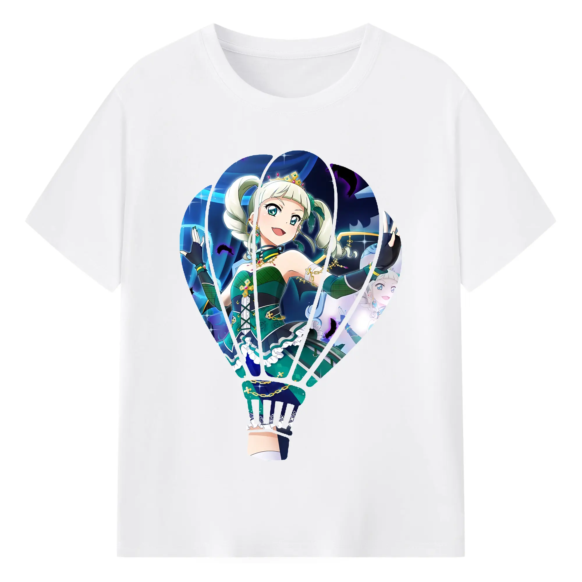 アイカツ グッズ 藤堂 ユリカ - 綿100％ 半袖Tシャツ ・ フロントプリント ・ 快適 通気性 ・ 日常使い 散歩 スポーツ用