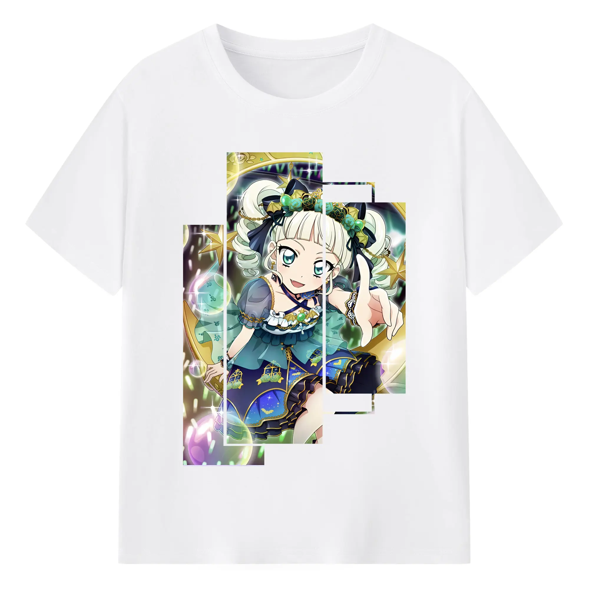 アイカツ グッズ 藤堂 ユリカ - 綿100％ 半袖Tシャツ ・ フロントプリント ・ 快適 通気性 ・ 日常使い 散歩 スポーツ用