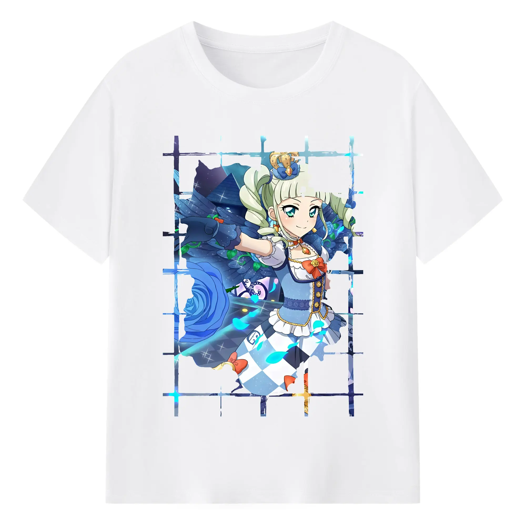 アイカツ グッズ 藤堂 ユリカ - 綿100％ 半袖Tシャツ ・ フロントプリント ・ 快適 通気性 ・ 日常使い 散歩 スポーツ用