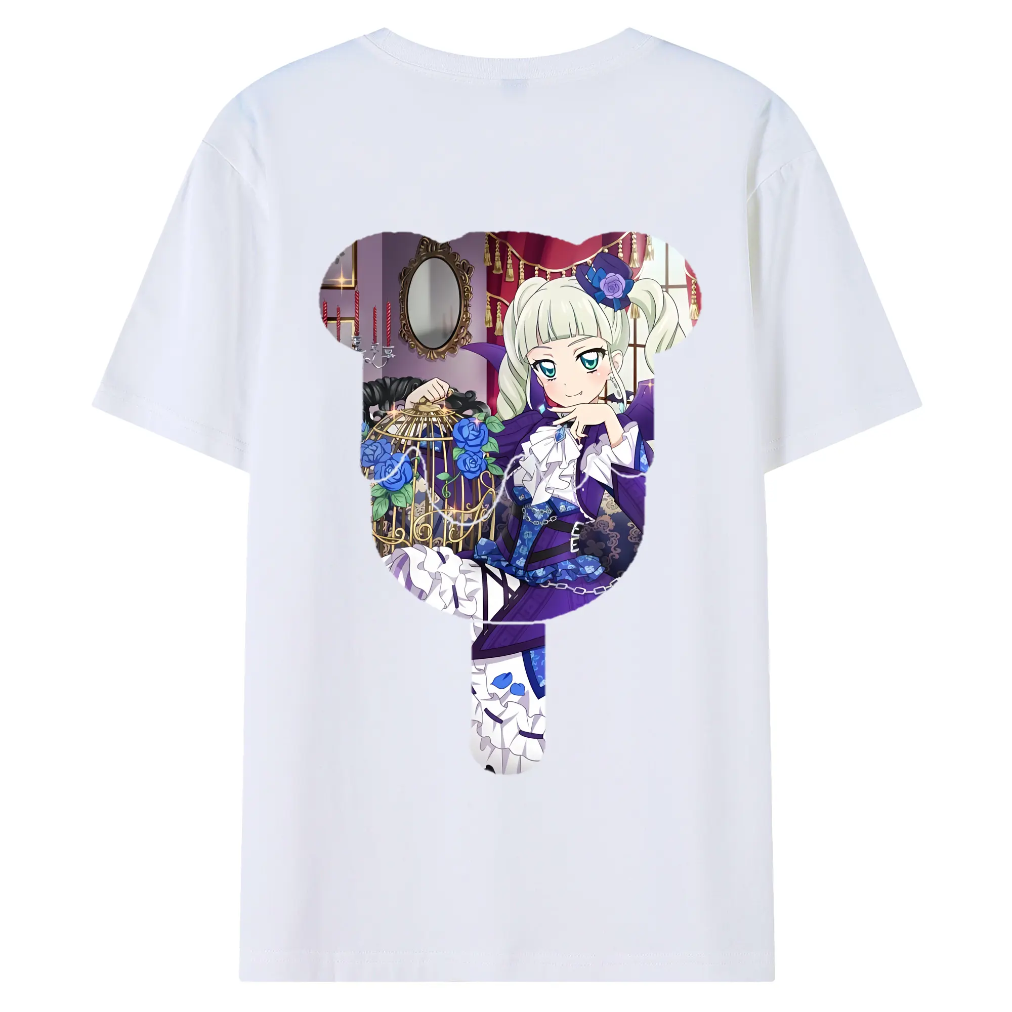 アイカツ グッズ 藤堂 ユリカ - 綿100％ 半袖Tシャツ ・ バックプリント ・ 快適 通気性 ・ 日常使い 散歩 スポーツ用