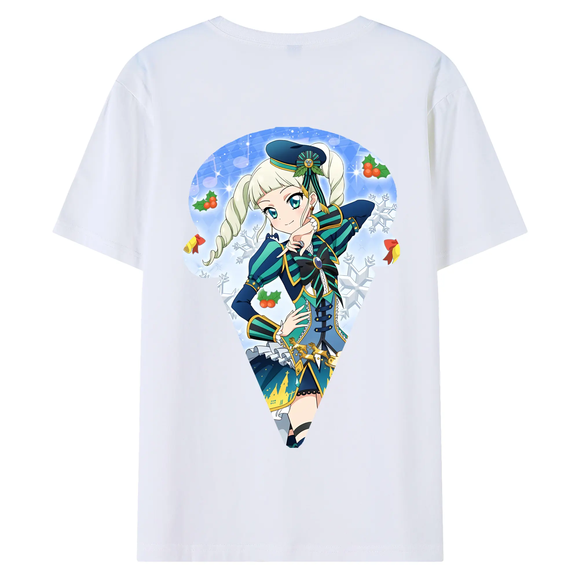 アイカツ グッズ 藤堂 ユリカ - 綿100％ 半袖Tシャツ ・ バックプリント ・ 快適 通気性 ・ 日常使い 散歩 スポーツ用