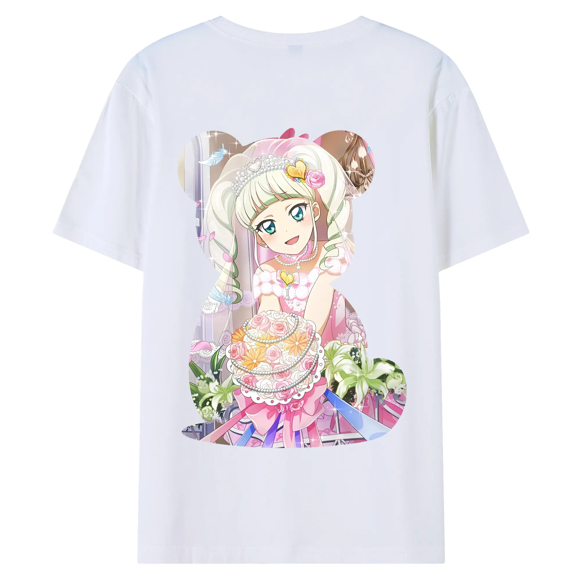 アイカツ グッズ 藤堂 ユリカ - 綿100％ 半袖Tシャツ ・ バックプリント ・ 快適 通気性 ・ 日常使い 散歩 スポーツ用