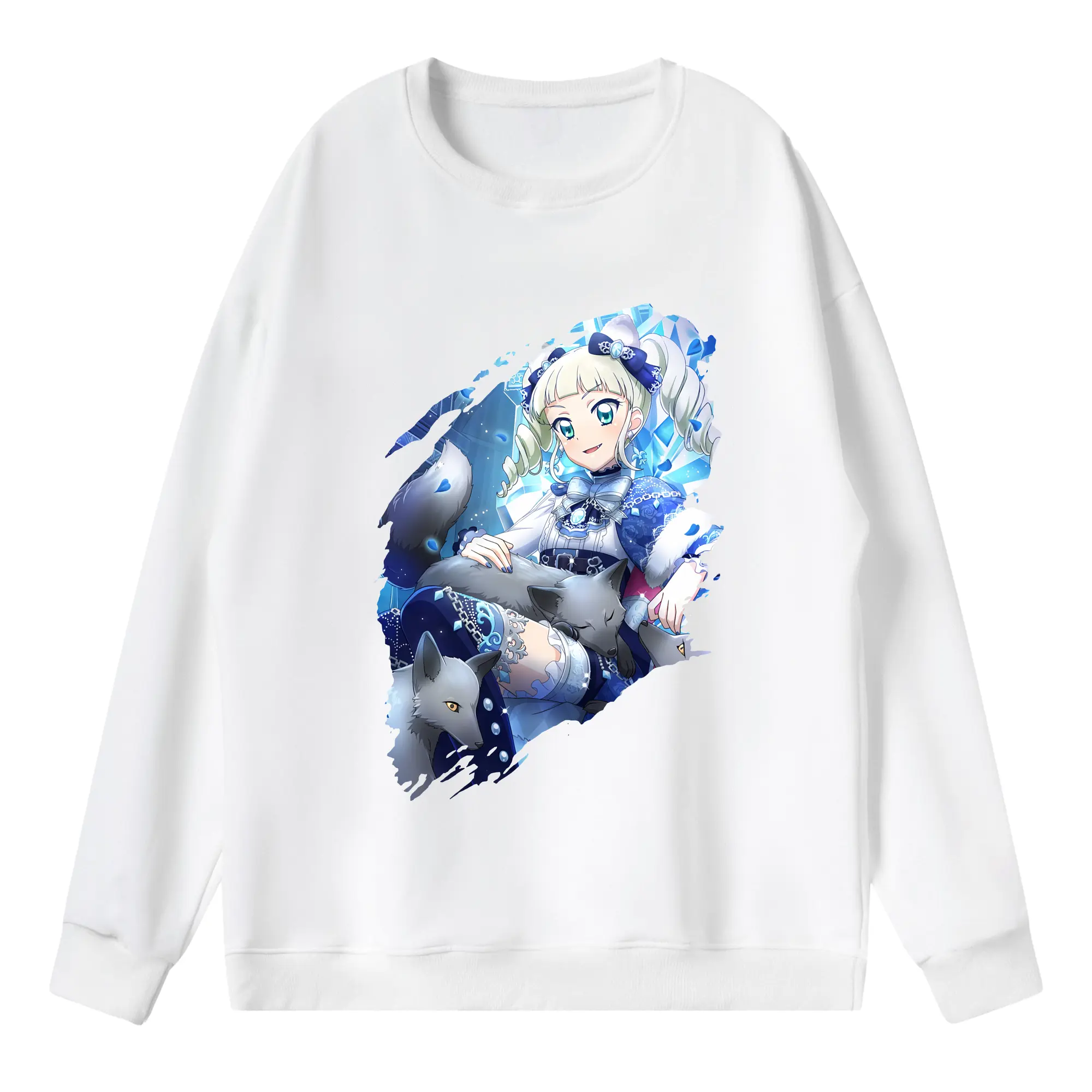 アイカツ グッズ 藤堂 ユリカ - 薄手 クルーネック スウェット 裏毛260g · ポリエステル 春秋向け カジュアル 男女兼用 · トレーナー デイリー スポーツ 散歩に最適