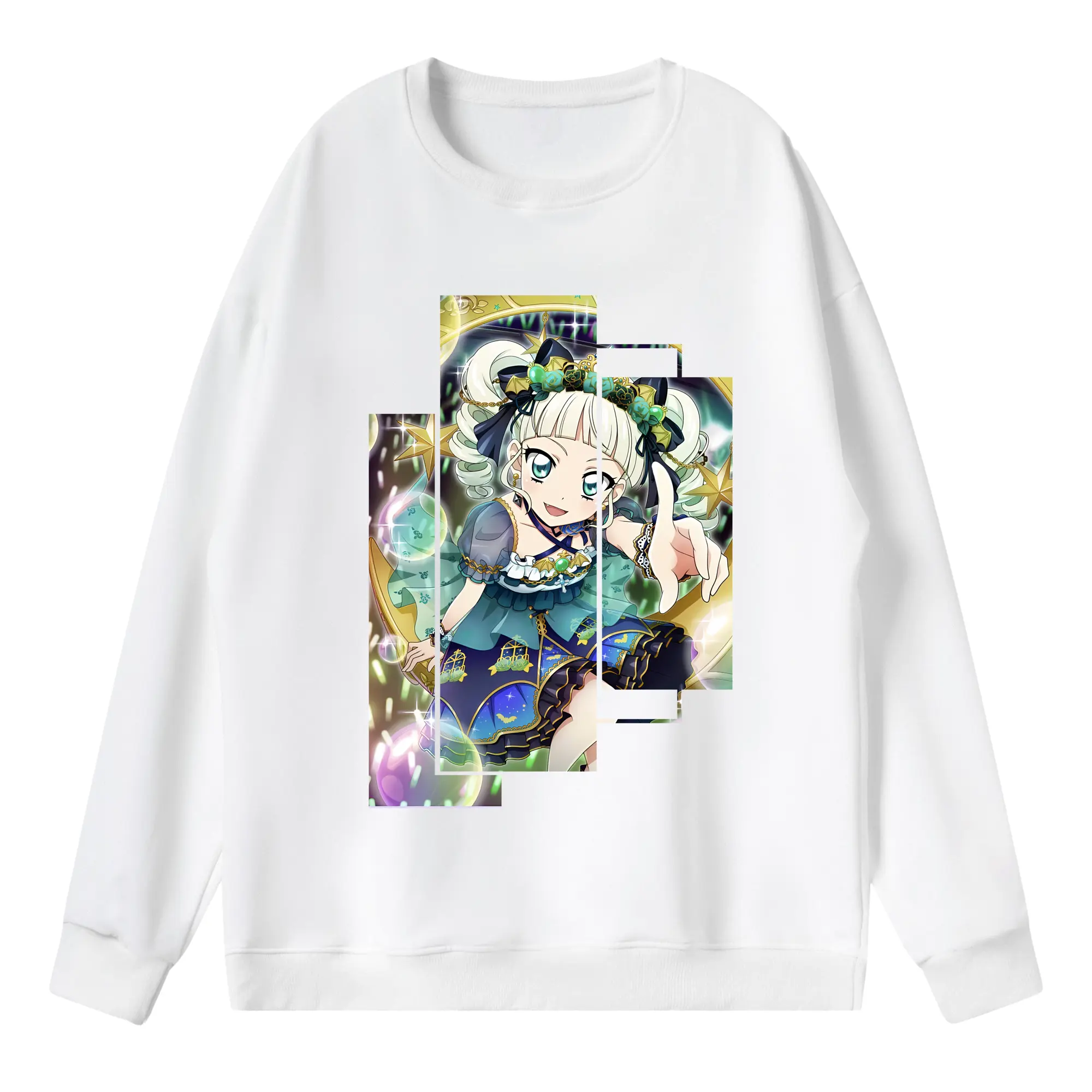 アイカツ グッズ 藤堂 ユリカ - 薄手 クルーネック スウェット 裏毛260g · ポリエステル 春秋向け カジュアル 男女兼用 · トレーナー デイリー スポーツ 散歩に最適