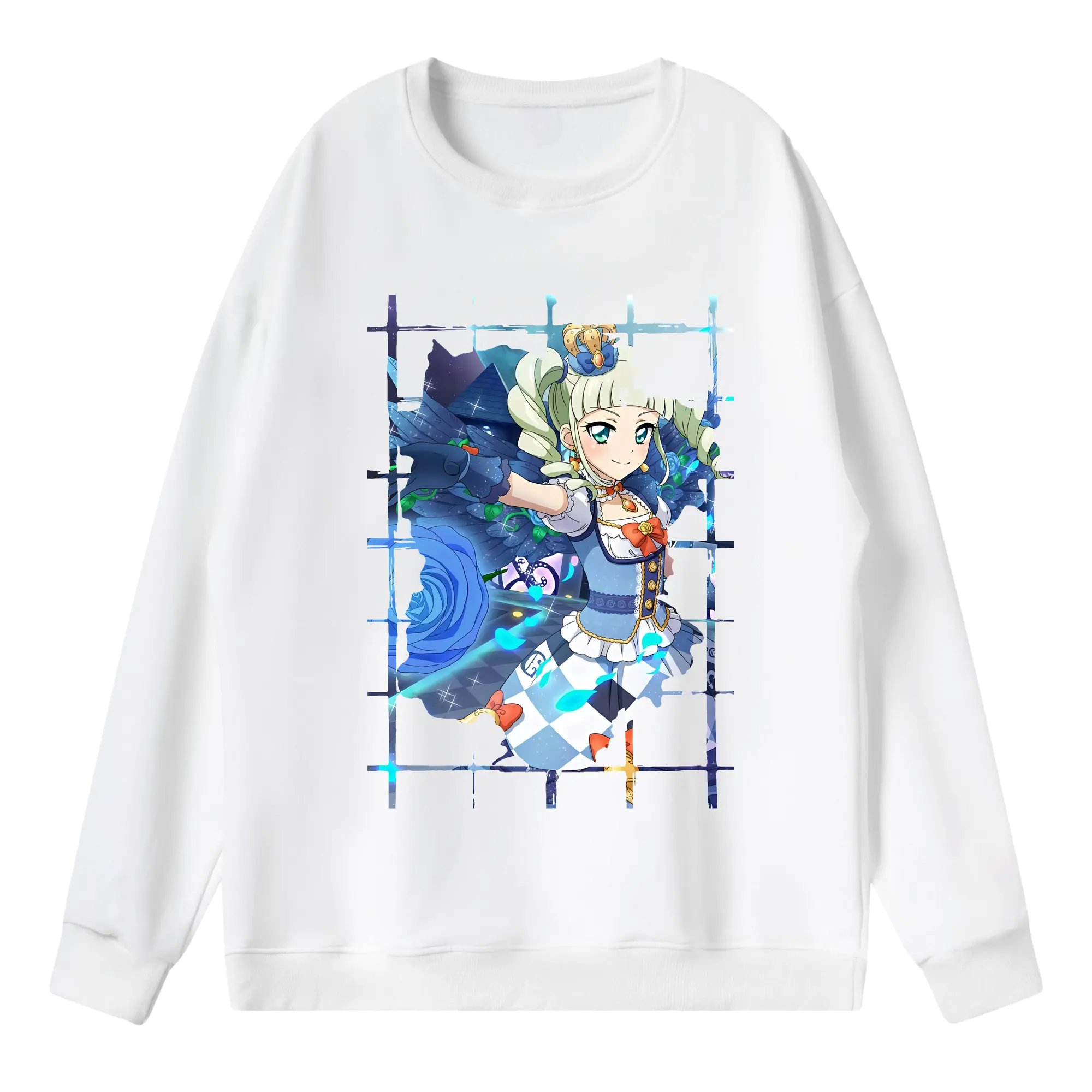 アイカツ グッズ 藤堂 ユリカ - 薄手 クルーネック スウェット 裏毛260g · ポリエステル 春秋向け カジュアル 男女兼用 · トレーナー デイリー スポーツ 散歩に最適