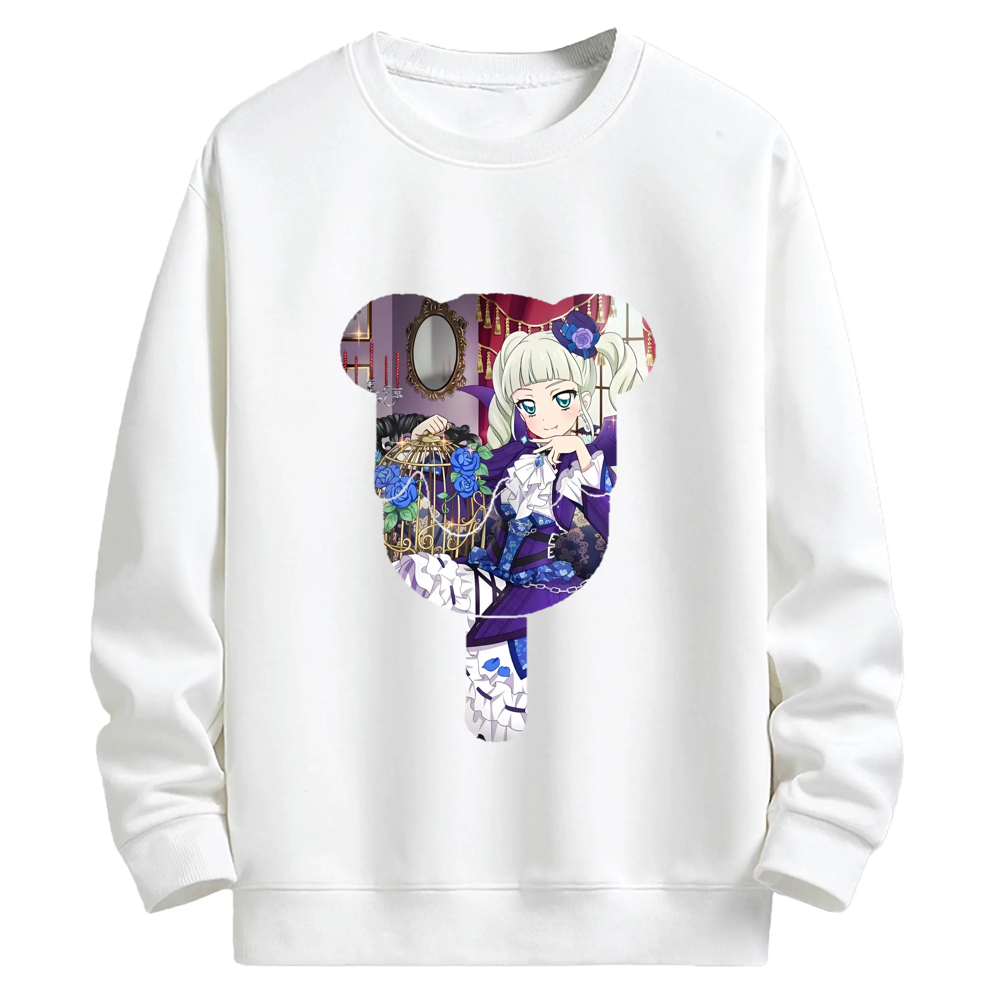 アイカツ グッズ 藤堂 ユリカ - キッズ クルーネックスウェットシャツ ・ フロントプリント ・ 綿80％ ポリエステル20％ ・ 快適 通学 スポーツ 日常使い お散歩用