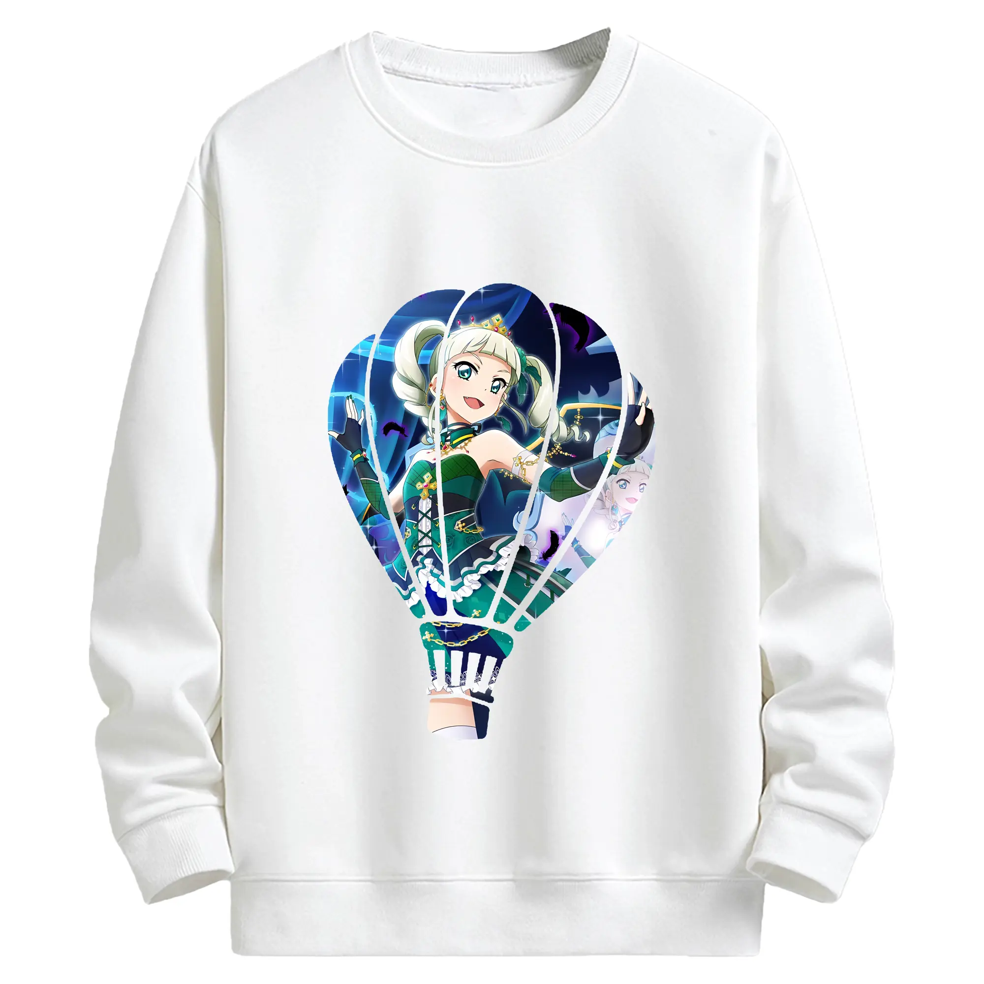 アイカツ グッズ 藤堂 ユリカ - キッズ クルーネックスウェットシャツ ・ フロントプリント ・ 綿80％ ポリエステル20％ ・ 快適 通学 スポーツ 日常使い お散歩用