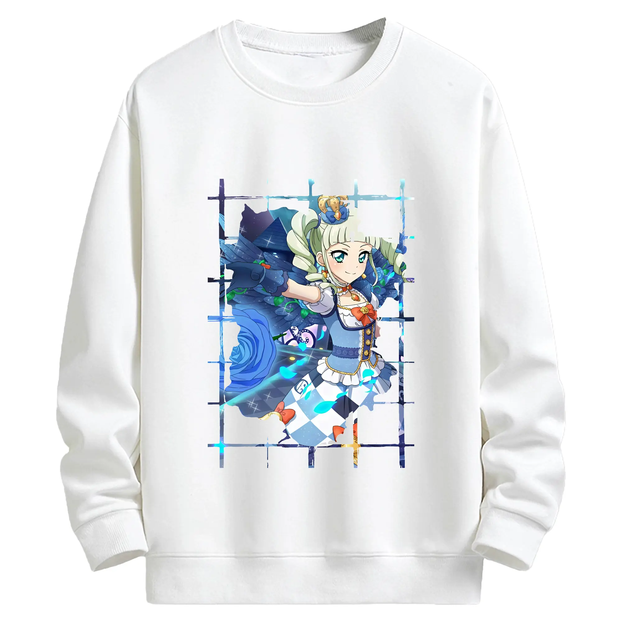 アイカツ グッズ 藤堂 ユリカ - キッズ クルーネックスウェットシャツ ・ フロントプリント ・ 綿80％ ポリエステル20％ ・ 快適 通学 スポーツ 日常使い お散歩用