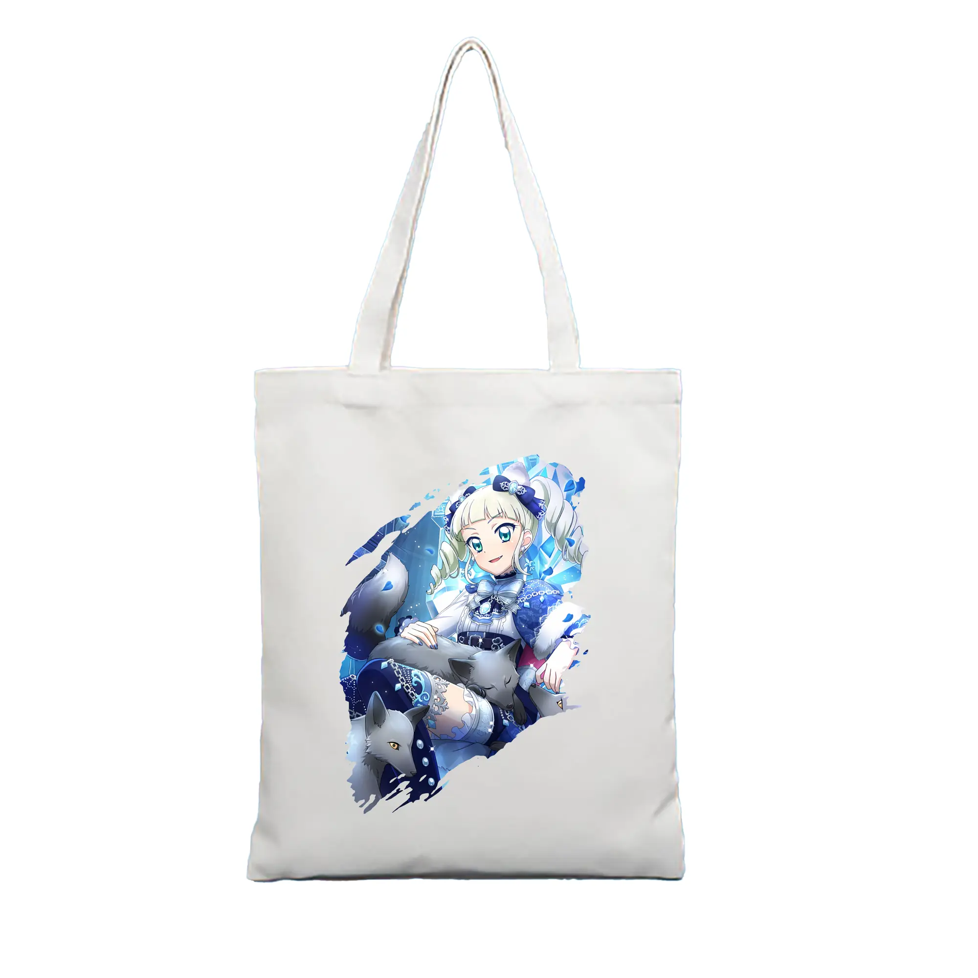 アイカツ グッズ 藤堂 ユリカ - 縦型キャンバス手提げバッグ（トートバッグ） ・ キャンバス素材 ・ ショッピング用 ・ 軽量 丈夫 お手入れ簡単