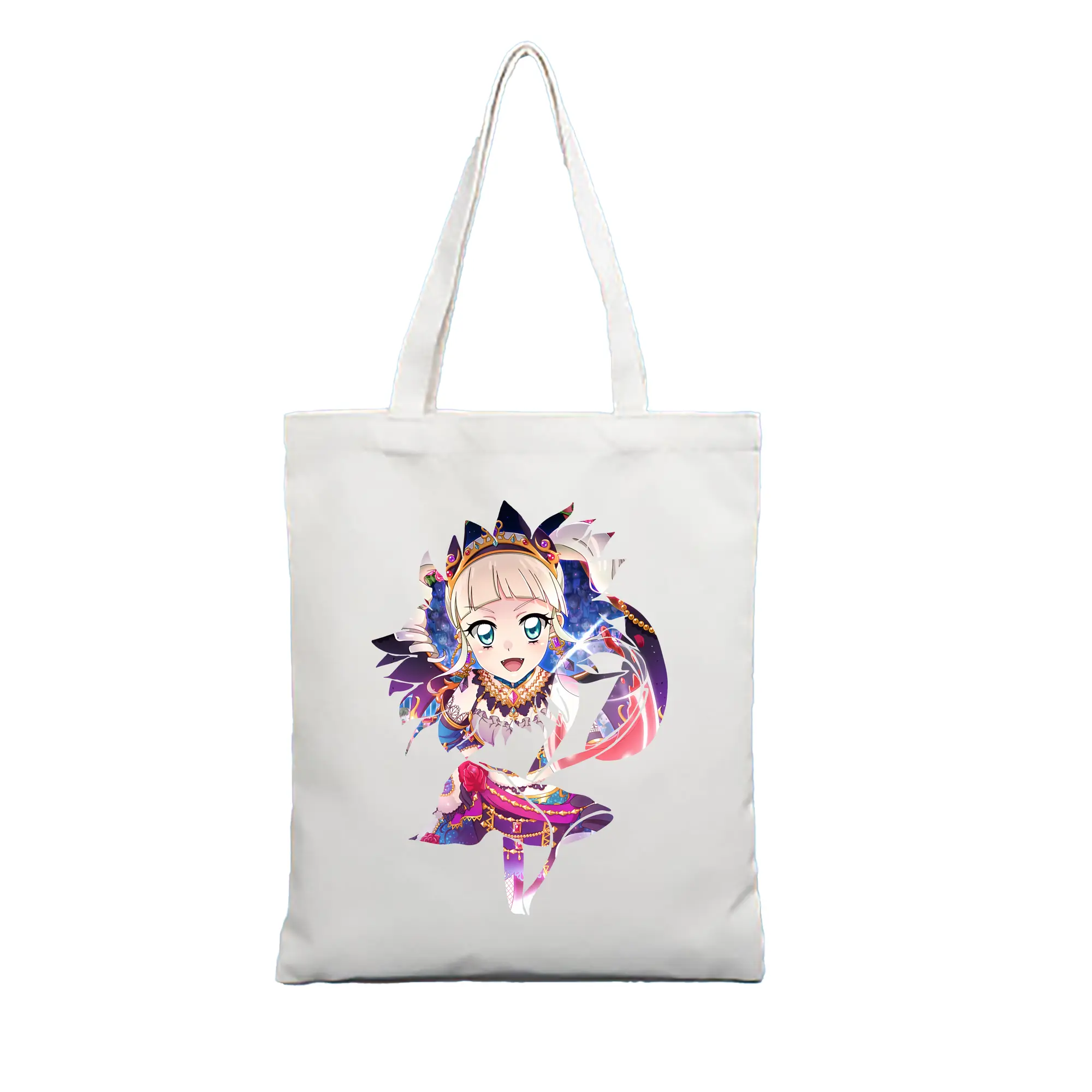 アイカツ グッズ 藤堂 ユリカ - 縦型キャンバス手提げバッグ（トートバッグ） ・ キャンバス素材 ・ ショッピング用 ・ 軽量 丈夫 お手入れ簡単