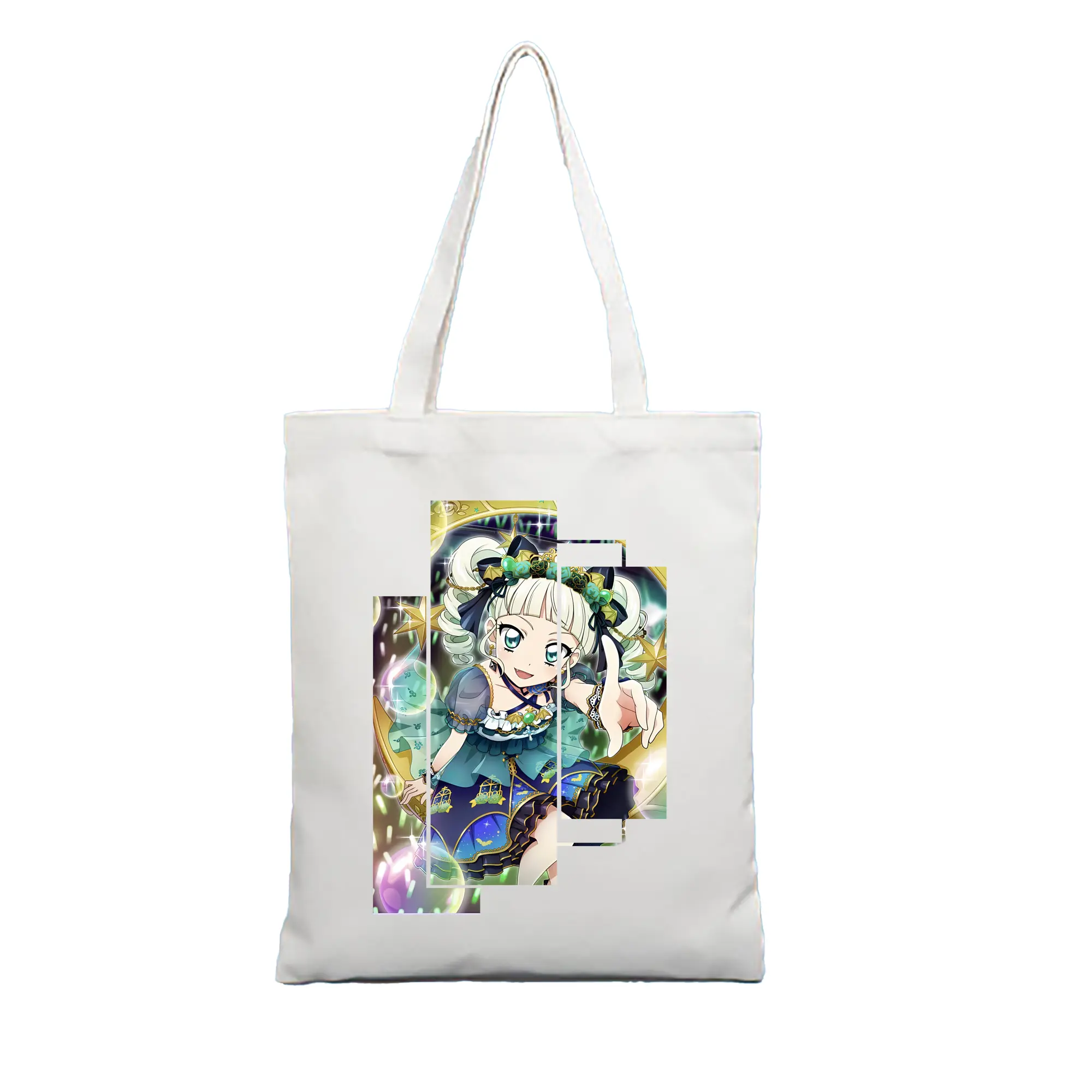 アイカツ グッズ 藤堂 ユリカ - 縦型キャンバス手提げバッグ（トートバッグ） ・ キャンバス素材 ・ ショッピング用 ・ 軽量 丈夫 お手入れ簡単