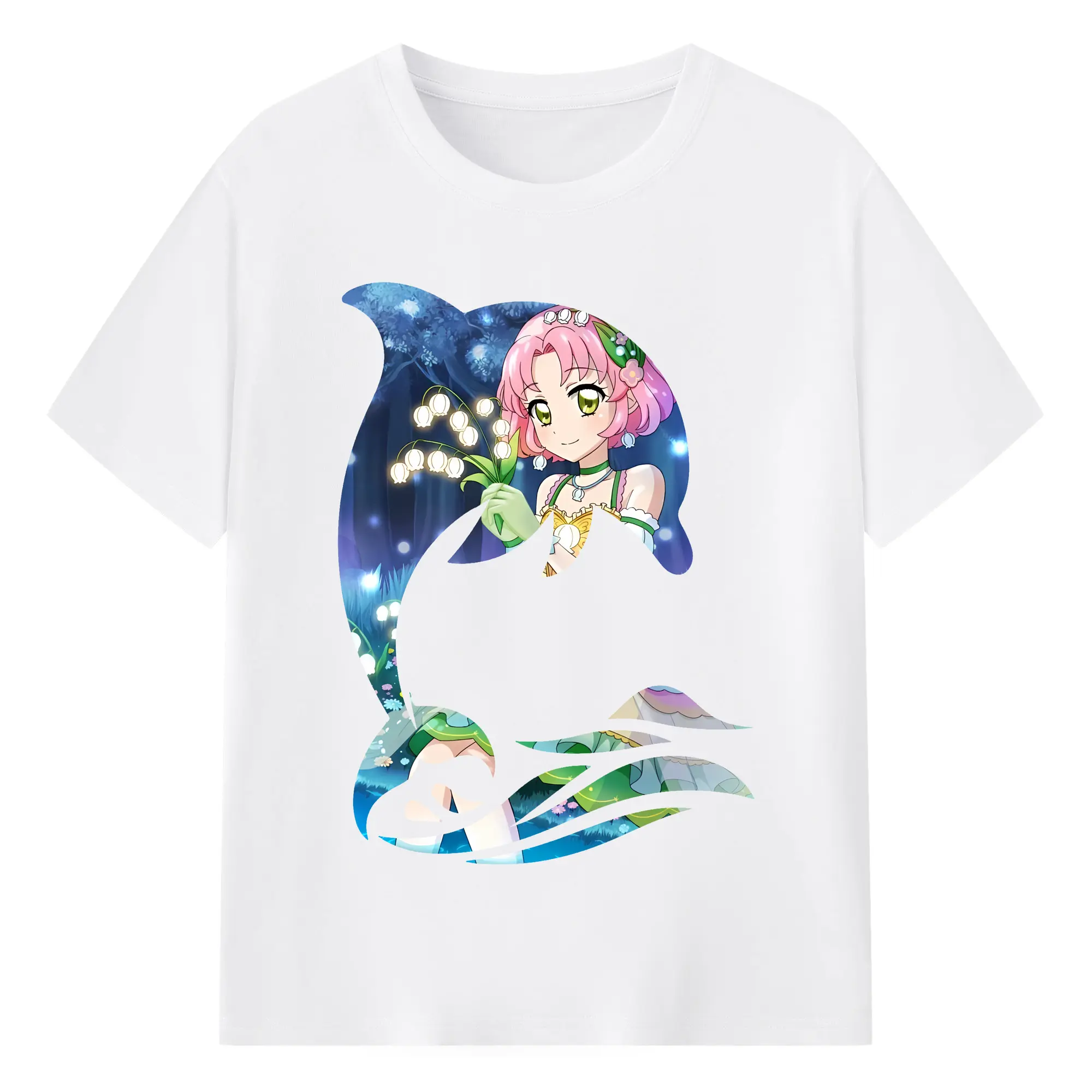 アイカツ グッズ 北大路 さくら - 綿100％ 半袖Tシャツ ・ フロントプリント ・ 快適 通気性 ・ 日常使い 散歩 スポーツ用