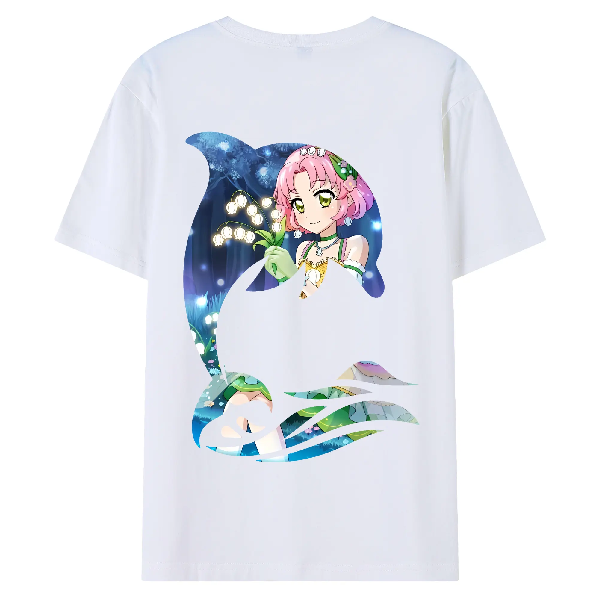 アイカツ グッズ 北大路 さくら - 綿100％ 半袖Tシャツ ・ バックプリント ・ 快適 通気性 ・ 日常使い 散歩 スポーツ用