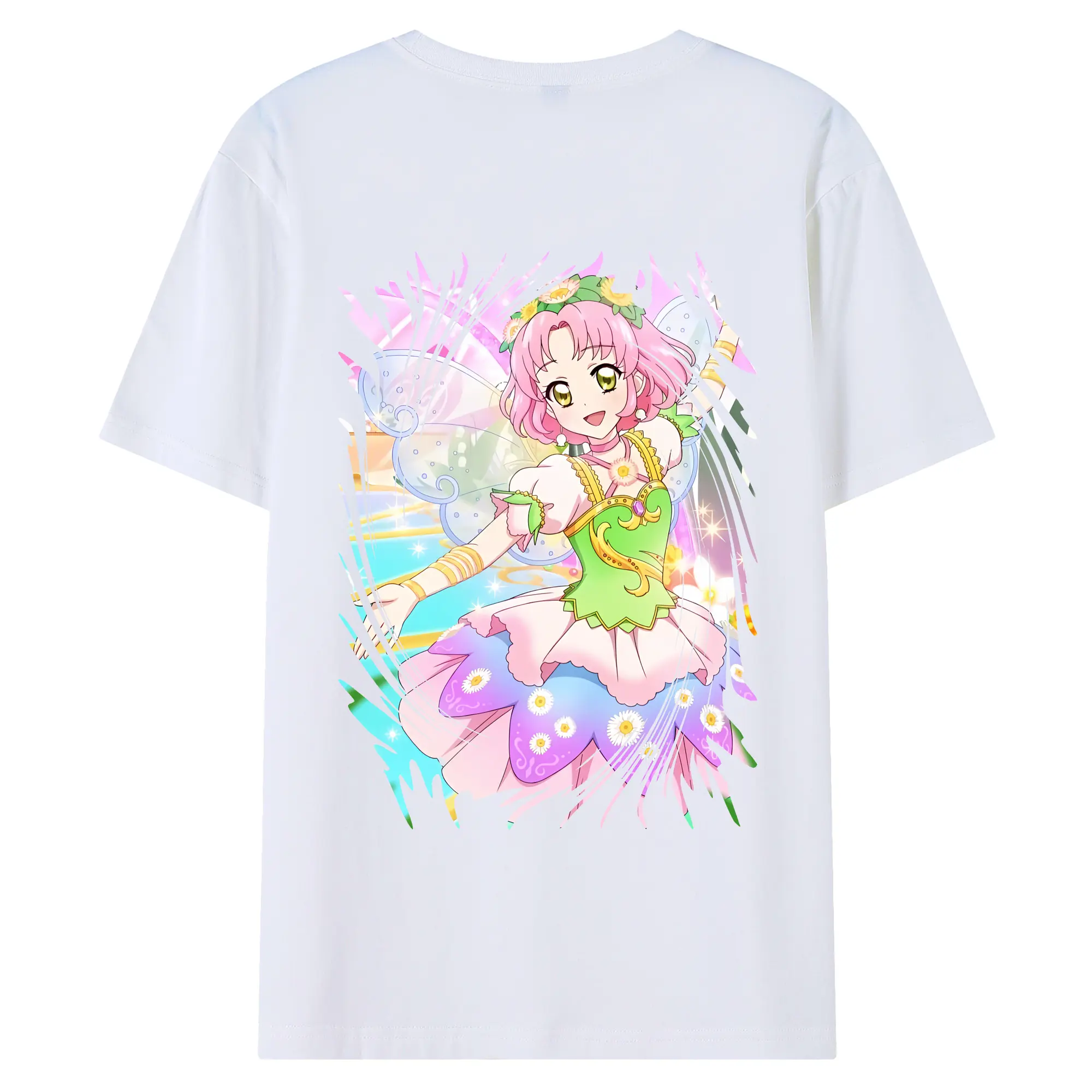 アイカツ グッズ 北大路 さくら - 綿100％ 半袖Tシャツ ・ バックプリント ・ 快適 通気性 ・ 日常使い 散歩 スポーツ用