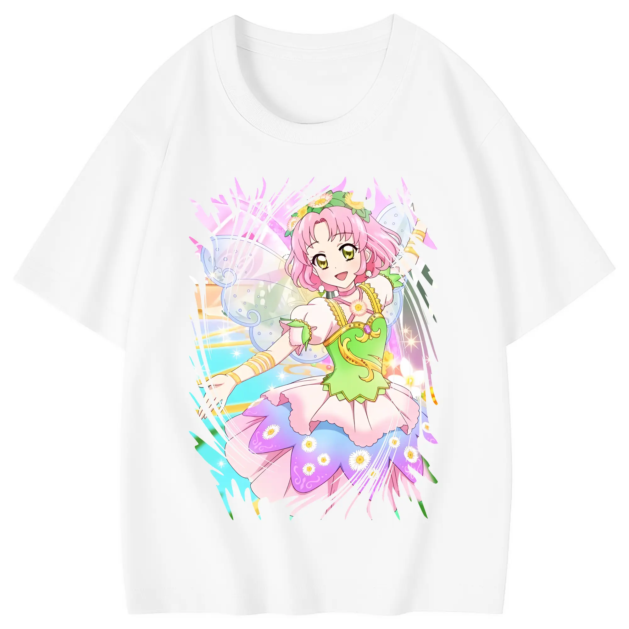 アイカツ グッズ 北大路 さくら - 綿100％ キッズTシャツ ・ フロントプリント ・ 快適 通気性 ・ スポーツ カジュアル 散歩用