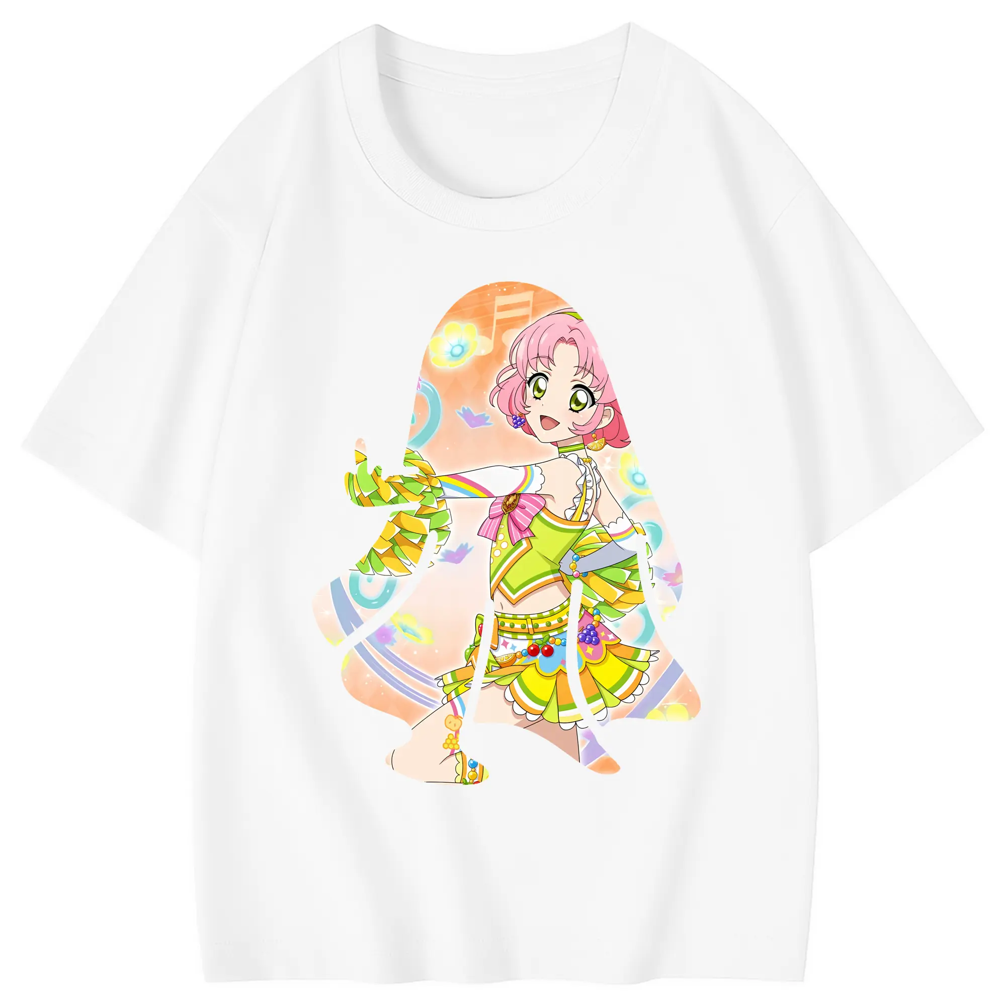 アイカツ グッズ 北大路 さくら - 綿100％ キッズTシャツ ・ フロントプリント ・ 快適 通気性 ・ スポーツ カジュアル 散歩用
