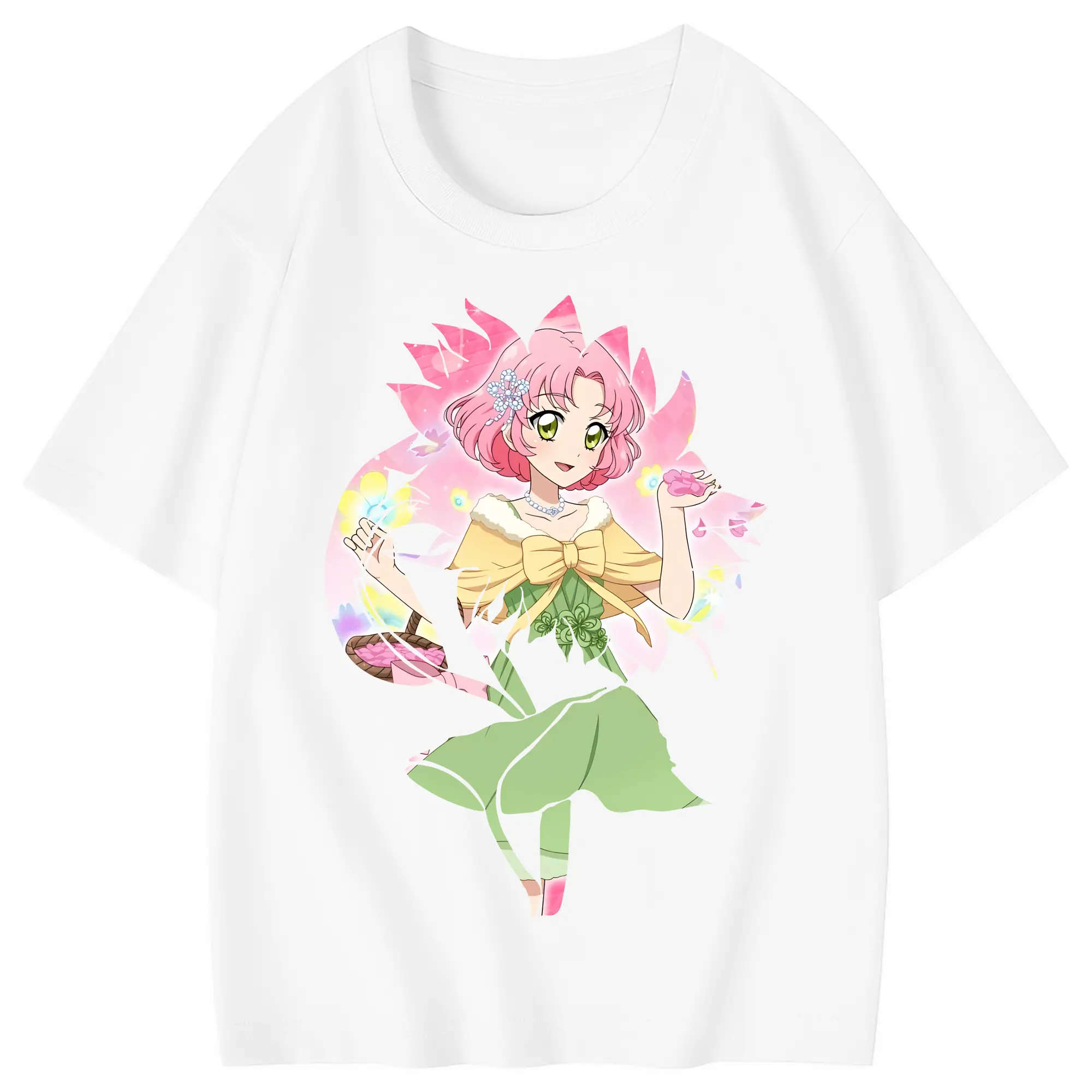 アイカツ グッズ 北大路 さくら - 綿100％ キッズTシャツ ・ フロントプリント ・ 快適 通気性 ・ スポーツ カジュアル 散歩用