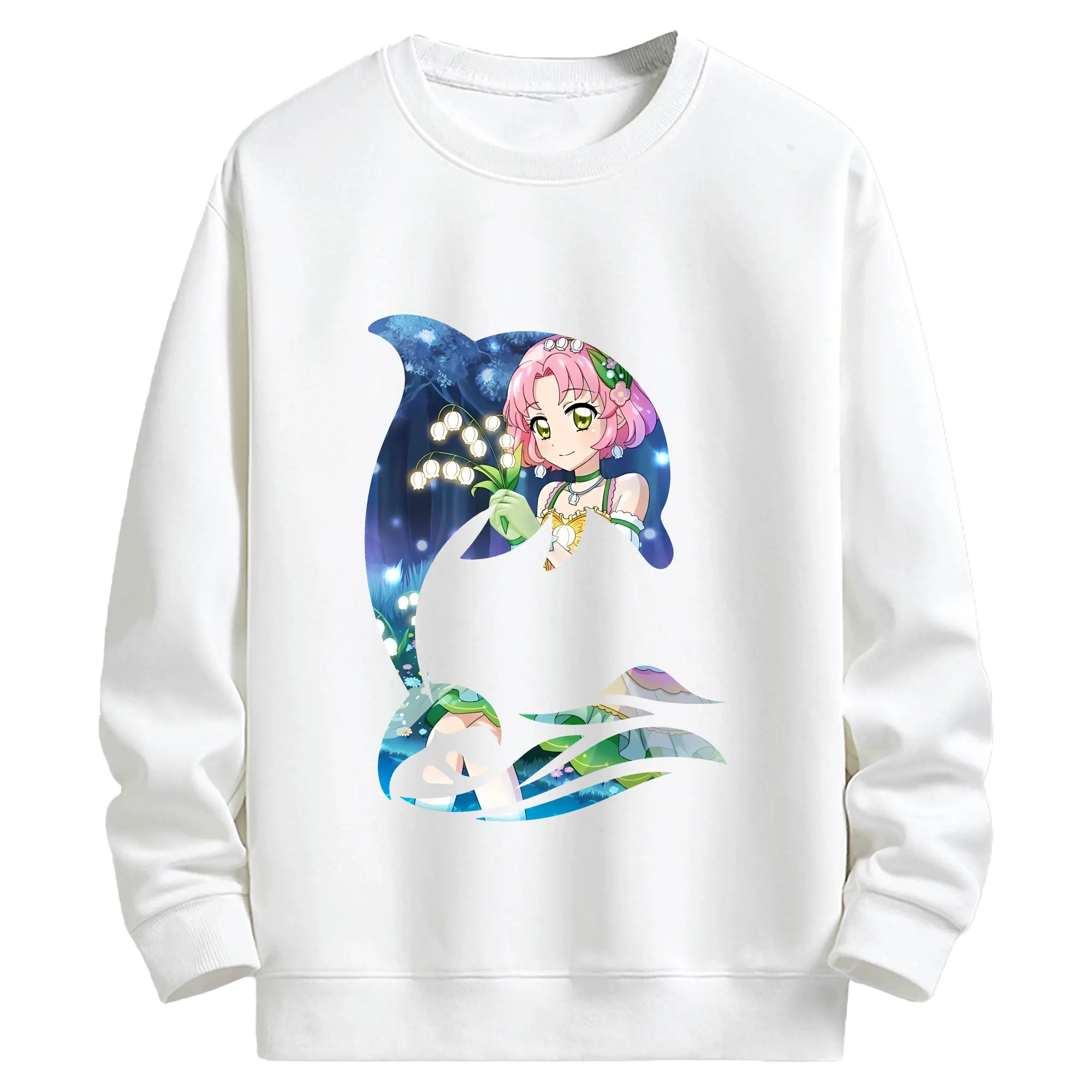 アイカツ グッズ 北大路 さくら - キッズ クルーネックスウェットシャツ ・ フロントプリント ・ 綿80％ ポリエステル20％ ・ 快適 通学 スポーツ 日常使い お散歩用