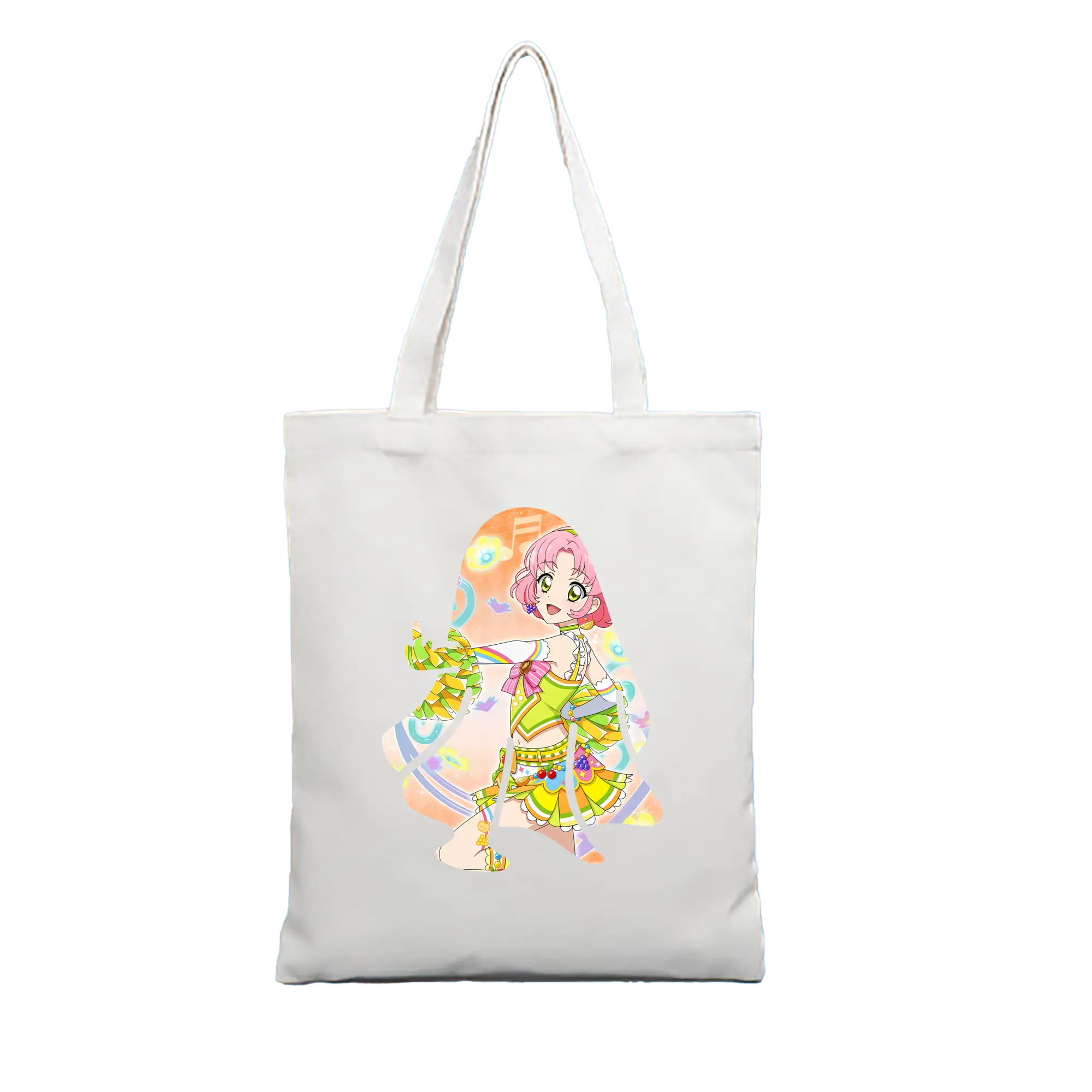 アイカツ グッズ 北大路 さくら - 縦型キャンバス手提げバッグ（トートバッグ） ・ キャンバス素材 ・ ショッピング用 ・ 軽量 丈夫 お手入れ簡単