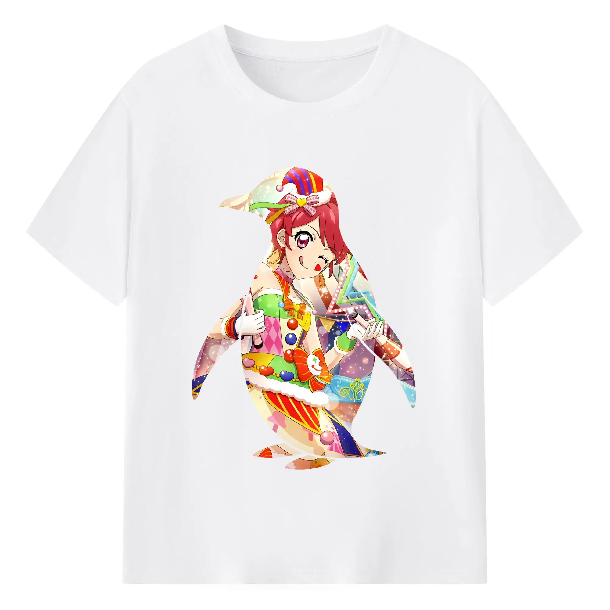 アイカツ グッズ 一ノ瀬 かえで - 綿100％ 半袖Tシャツ ・ フロントプリント ・ 快適 通気性 ・ 日常使い 散歩 スポーツ用