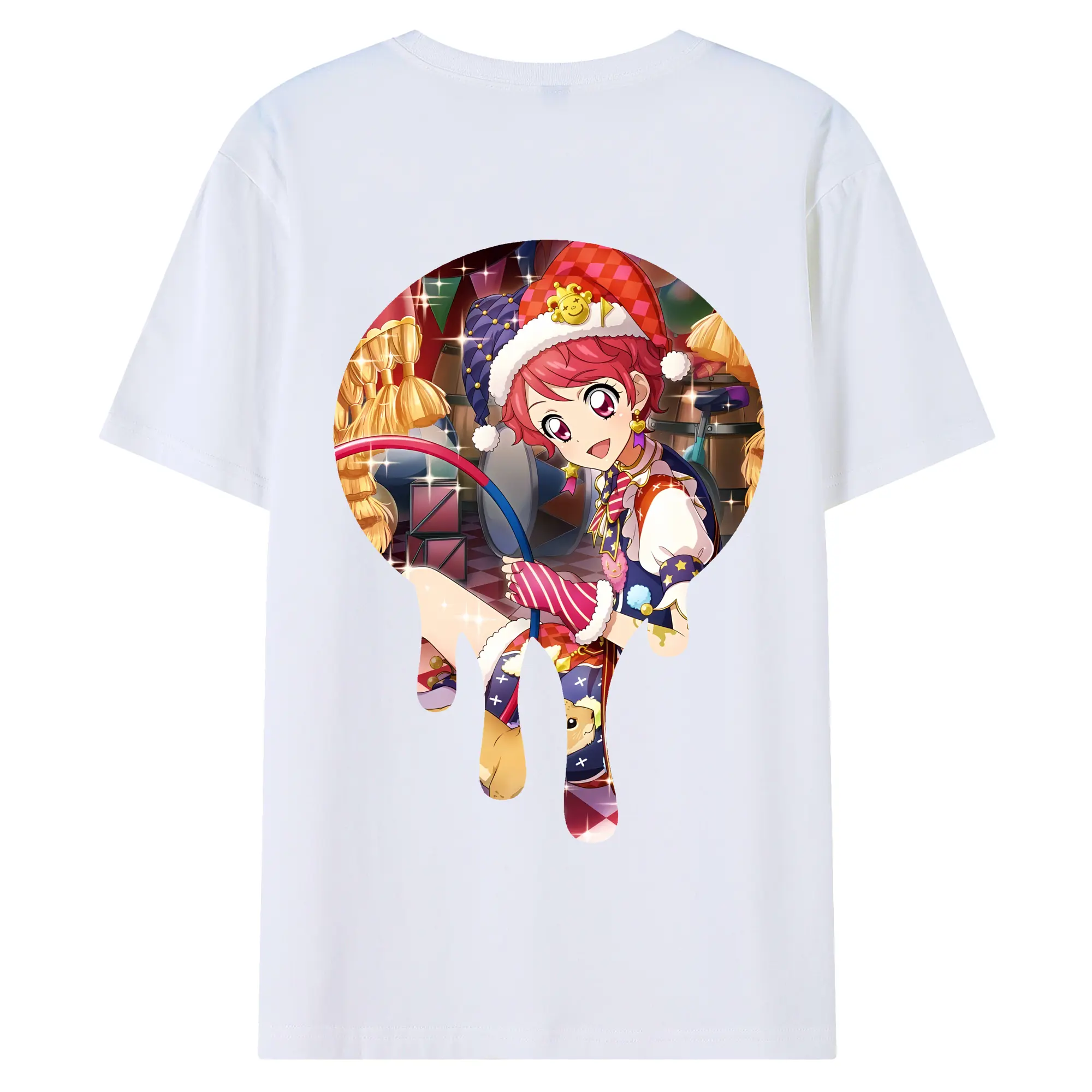 アイカツ グッズ 一ノ瀬 かえで - 綿100％ 半袖Tシャツ ・ バックプリント ・ 快適 通気性 ・ 日常使い 散歩 スポーツ用