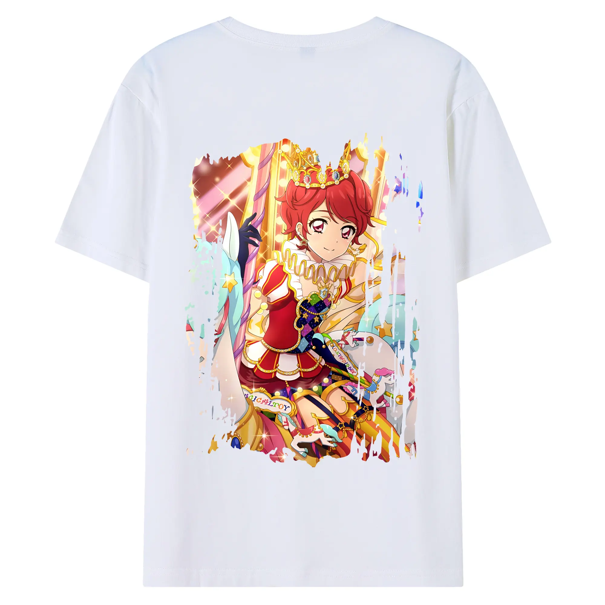 アイカツ グッズ 一ノ瀬 かえで - 綿100％ 半袖Tシャツ ・ バックプリント ・ 快適 通気性 ・ 日常使い 散歩 スポーツ用
